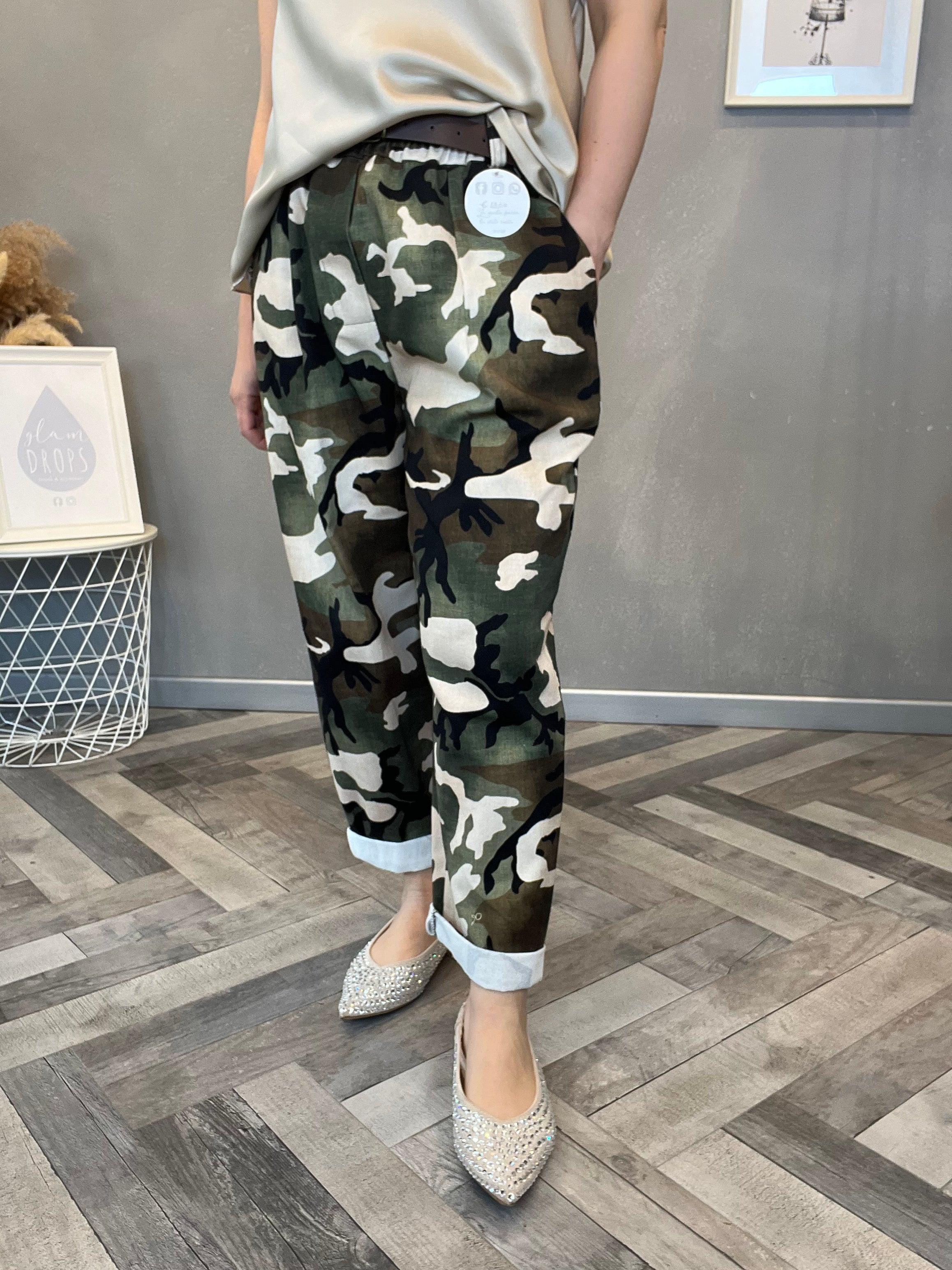 Pantalone camouflage relax