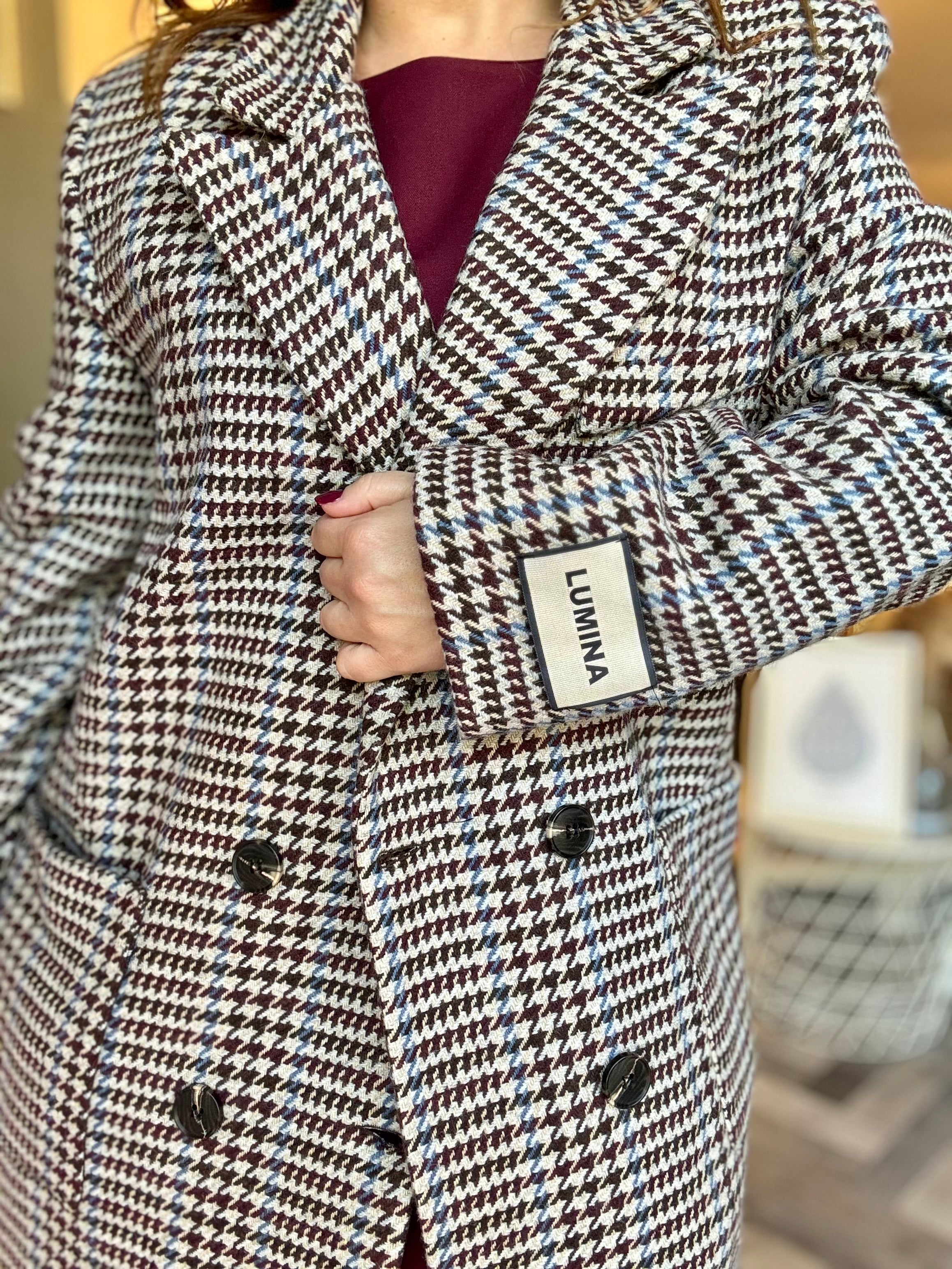 Lumina cappotto pied de poule