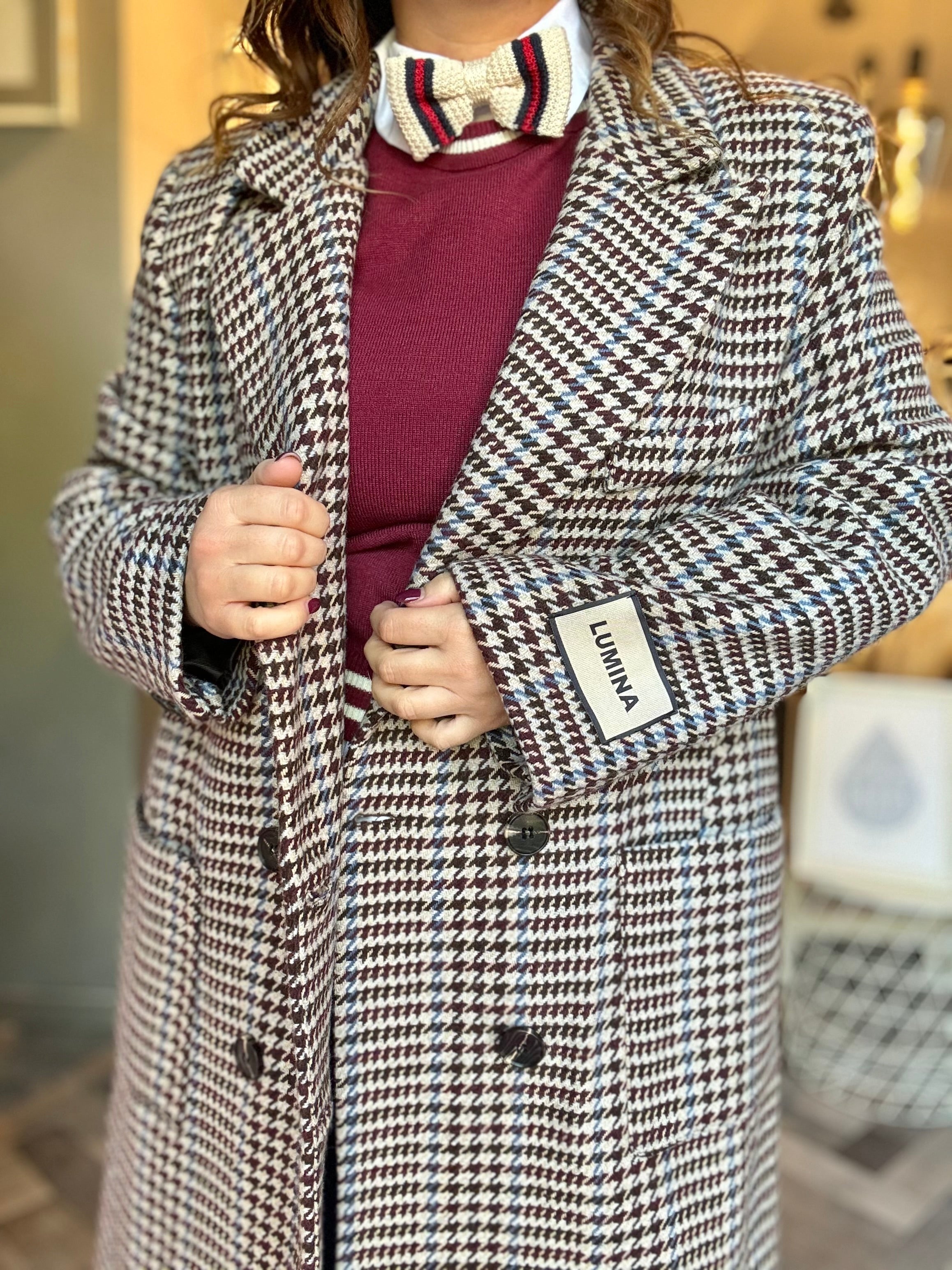 Lumina cappotto pied de poule