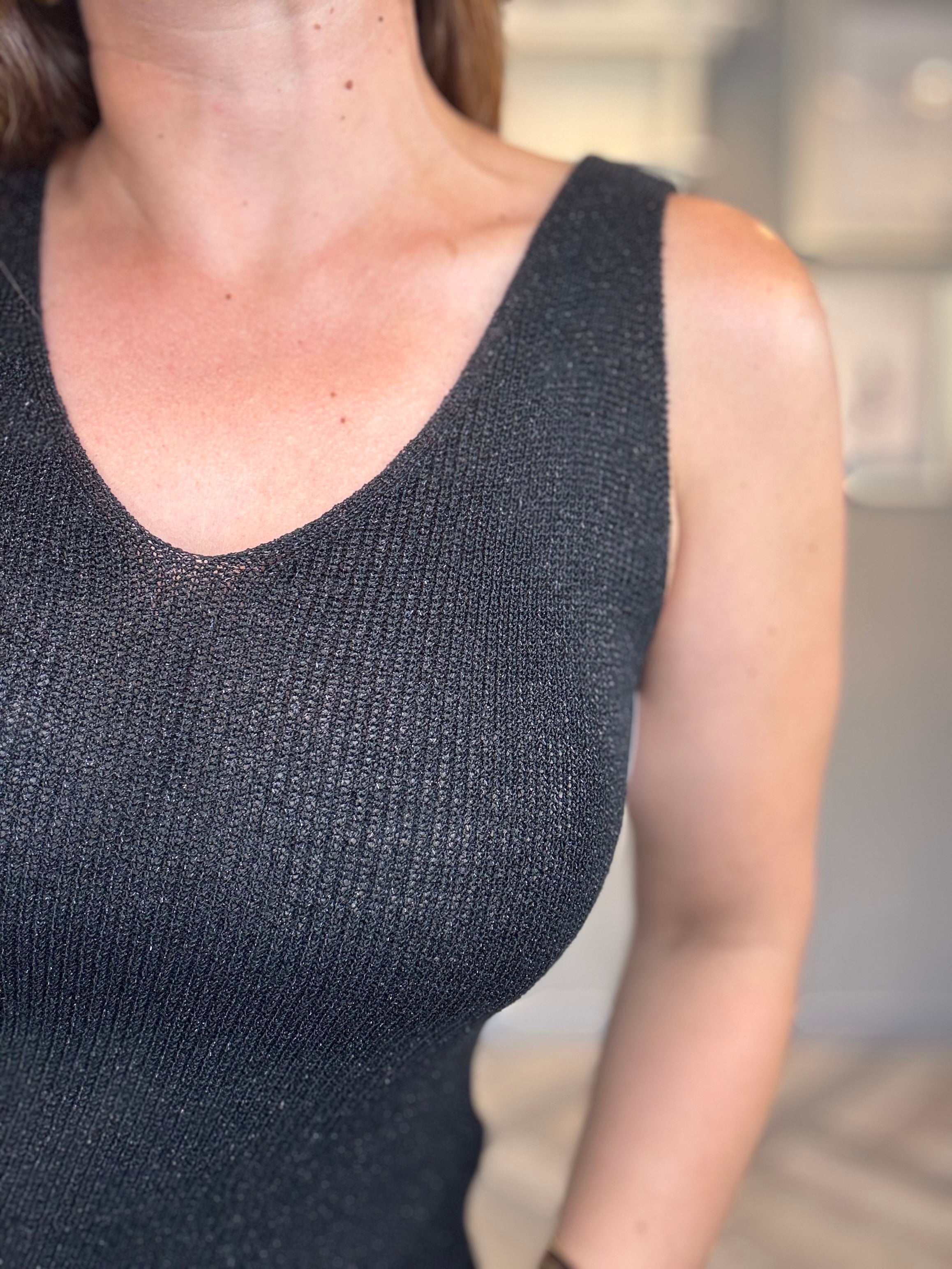 Top in maglia lurex Luce