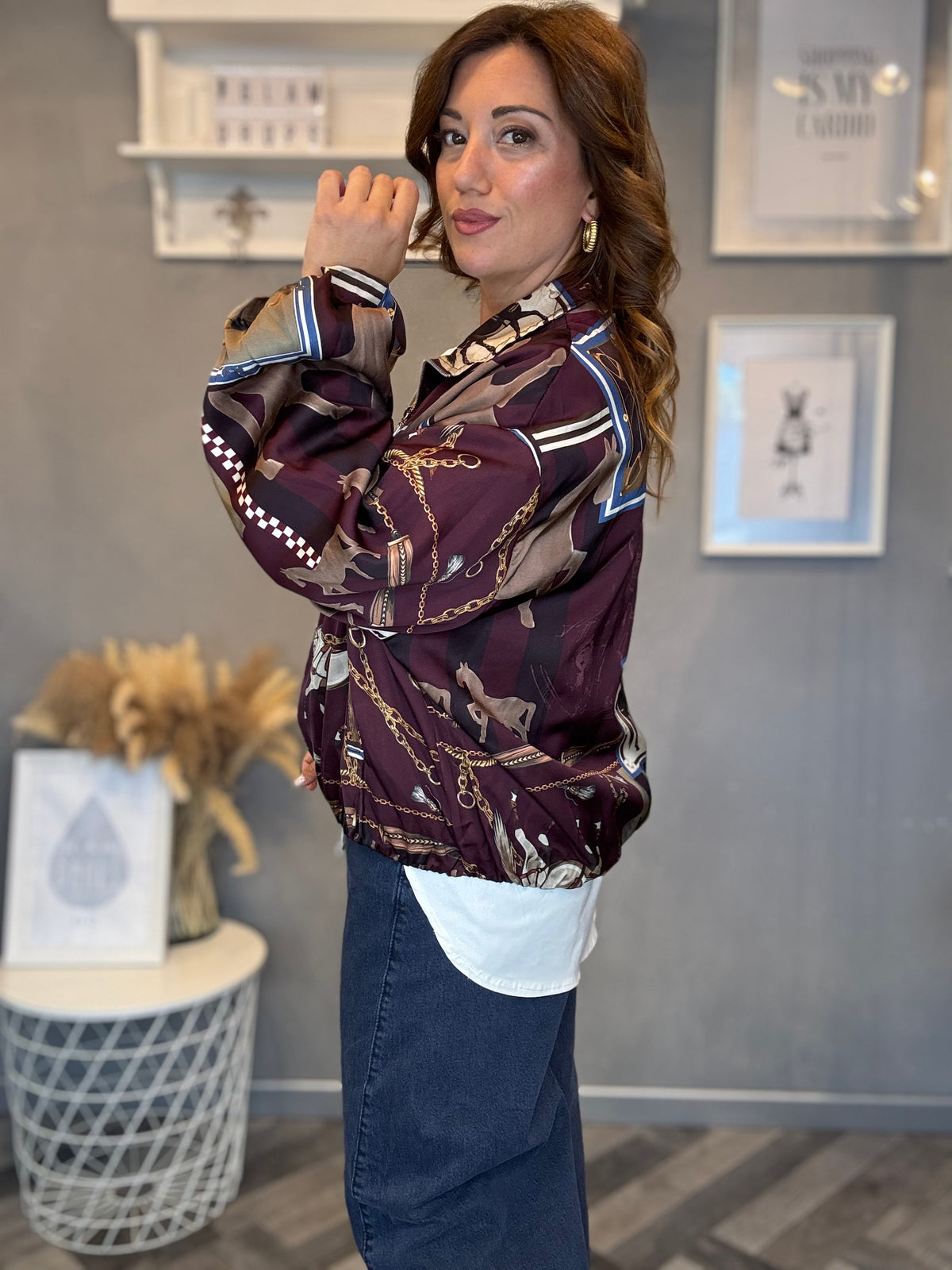 Bomber Equestrian bordeaux
