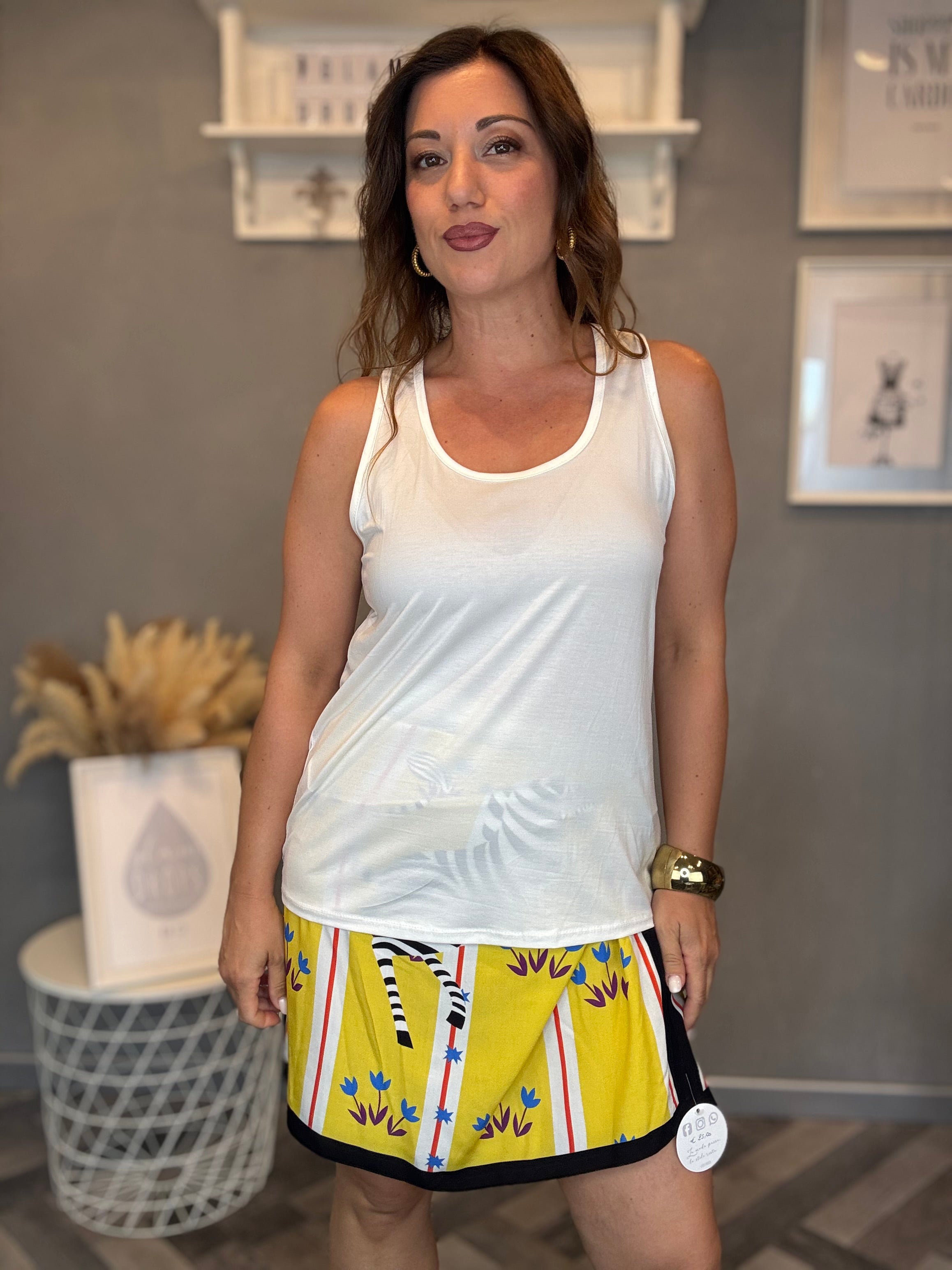 Canottiera essential bianca
