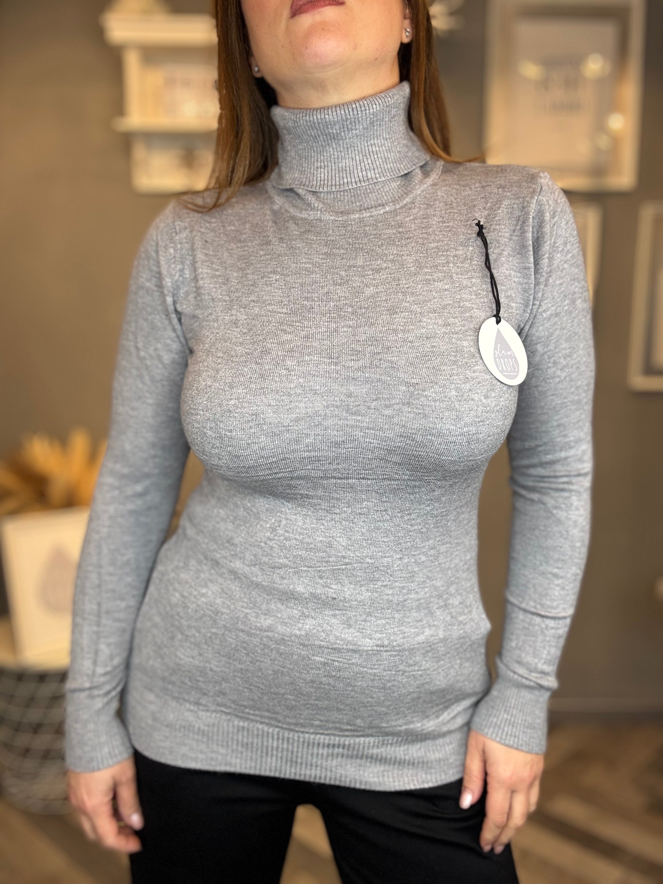 Lupetto basic grigio mélange