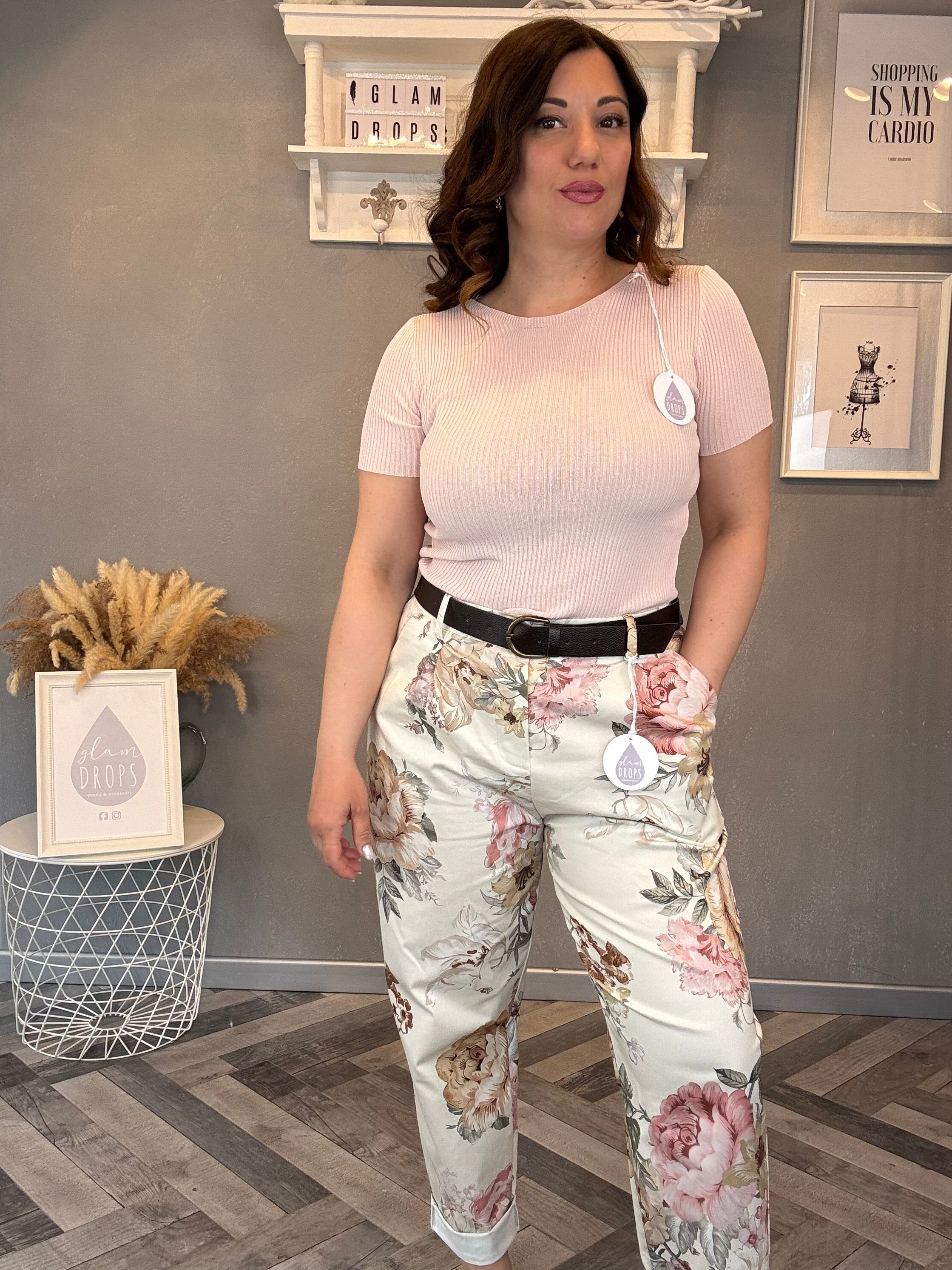 Maglia a costine basic Glam