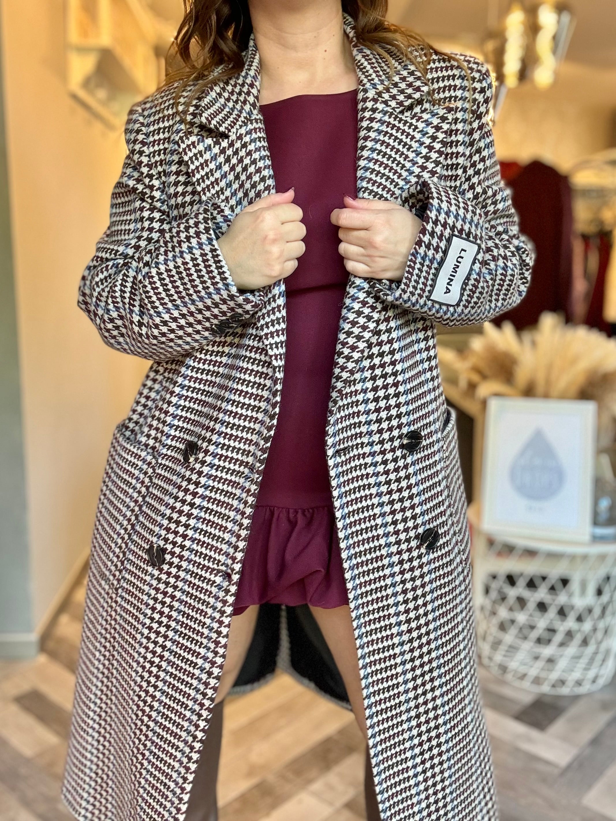 Lumina cappotto pied de poule