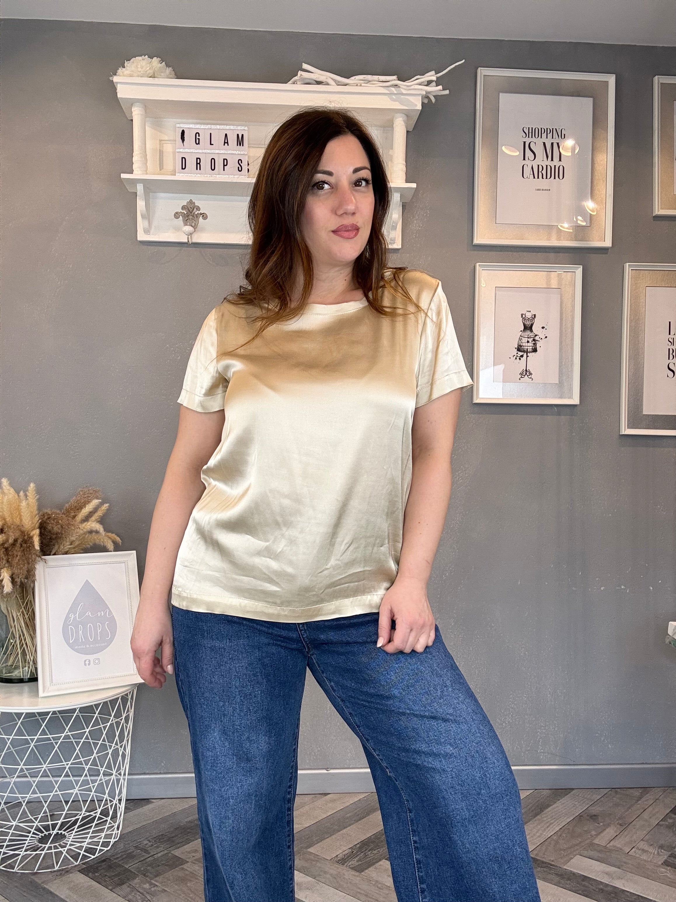 Blusa Vicky in raso di viscosa