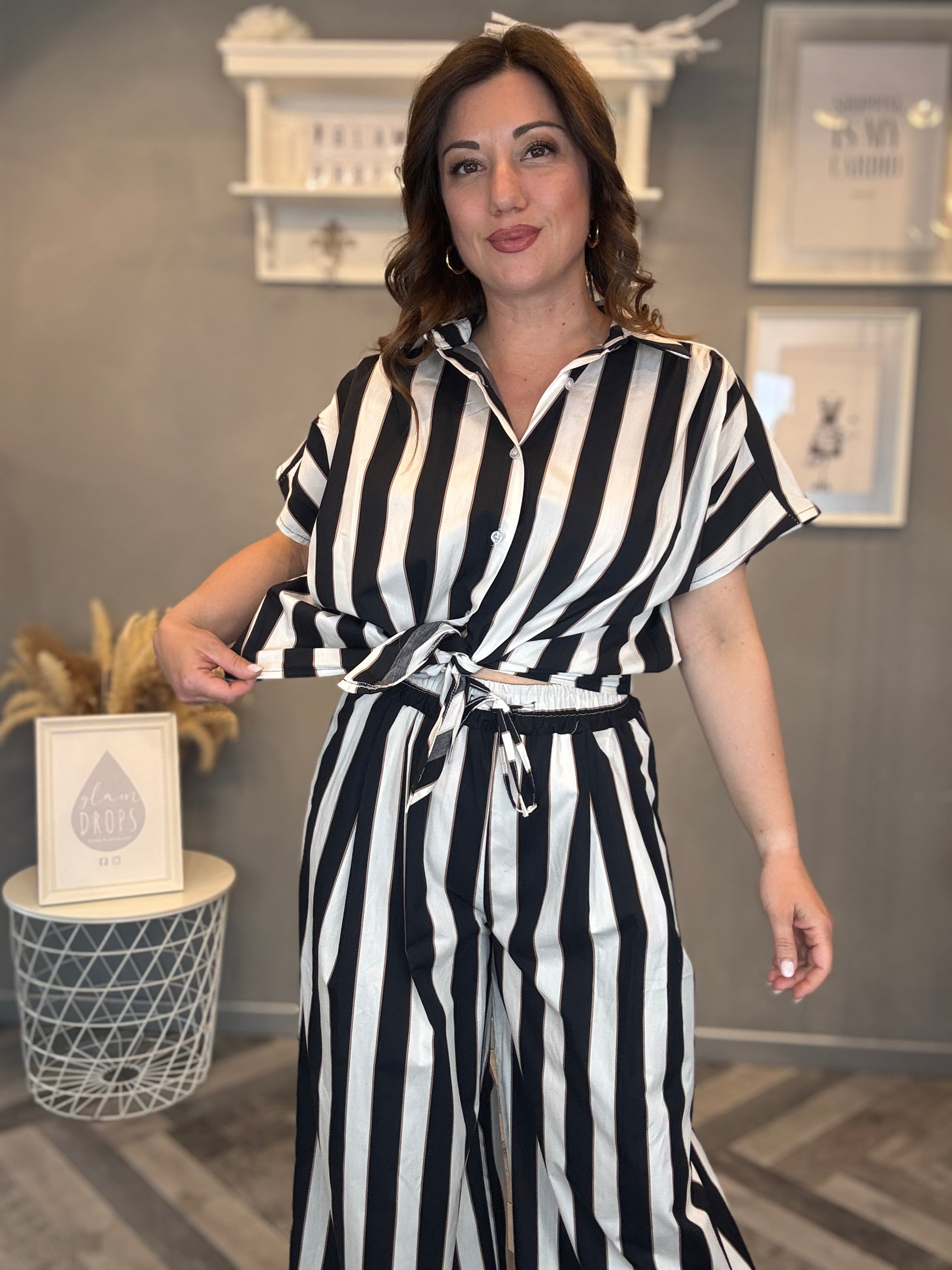Coordinato righe Black and White