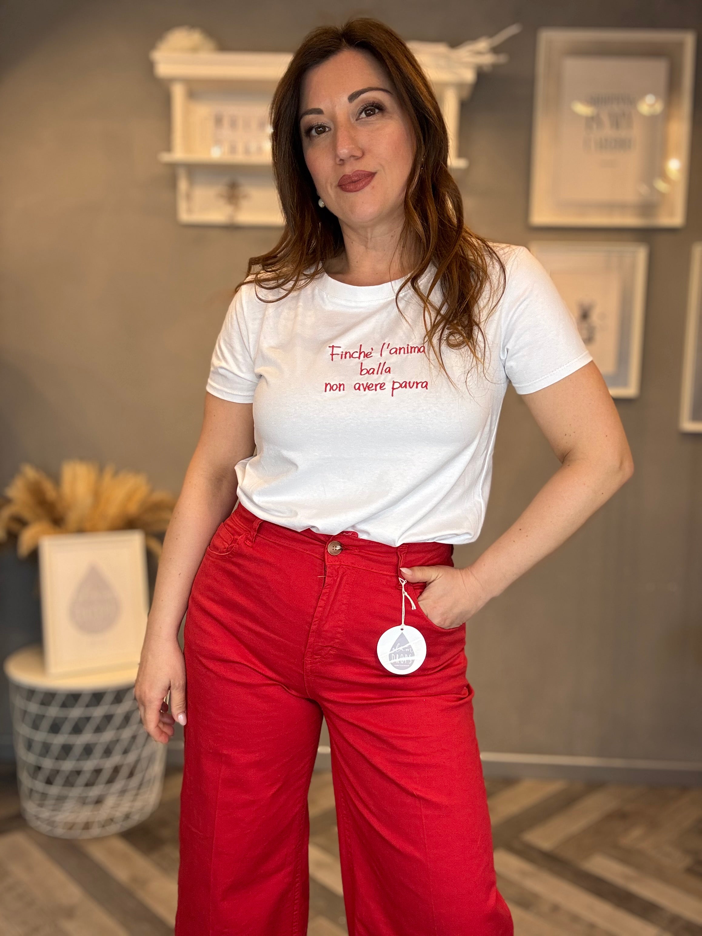 T-shirt Finché l’anima balla rosso