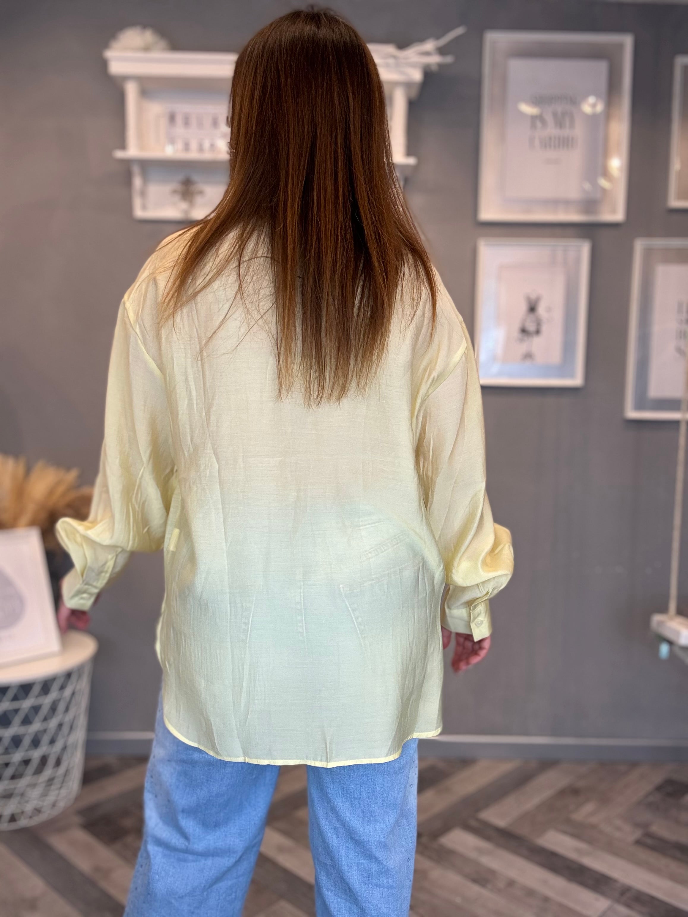 Camicia soft giallo pastello