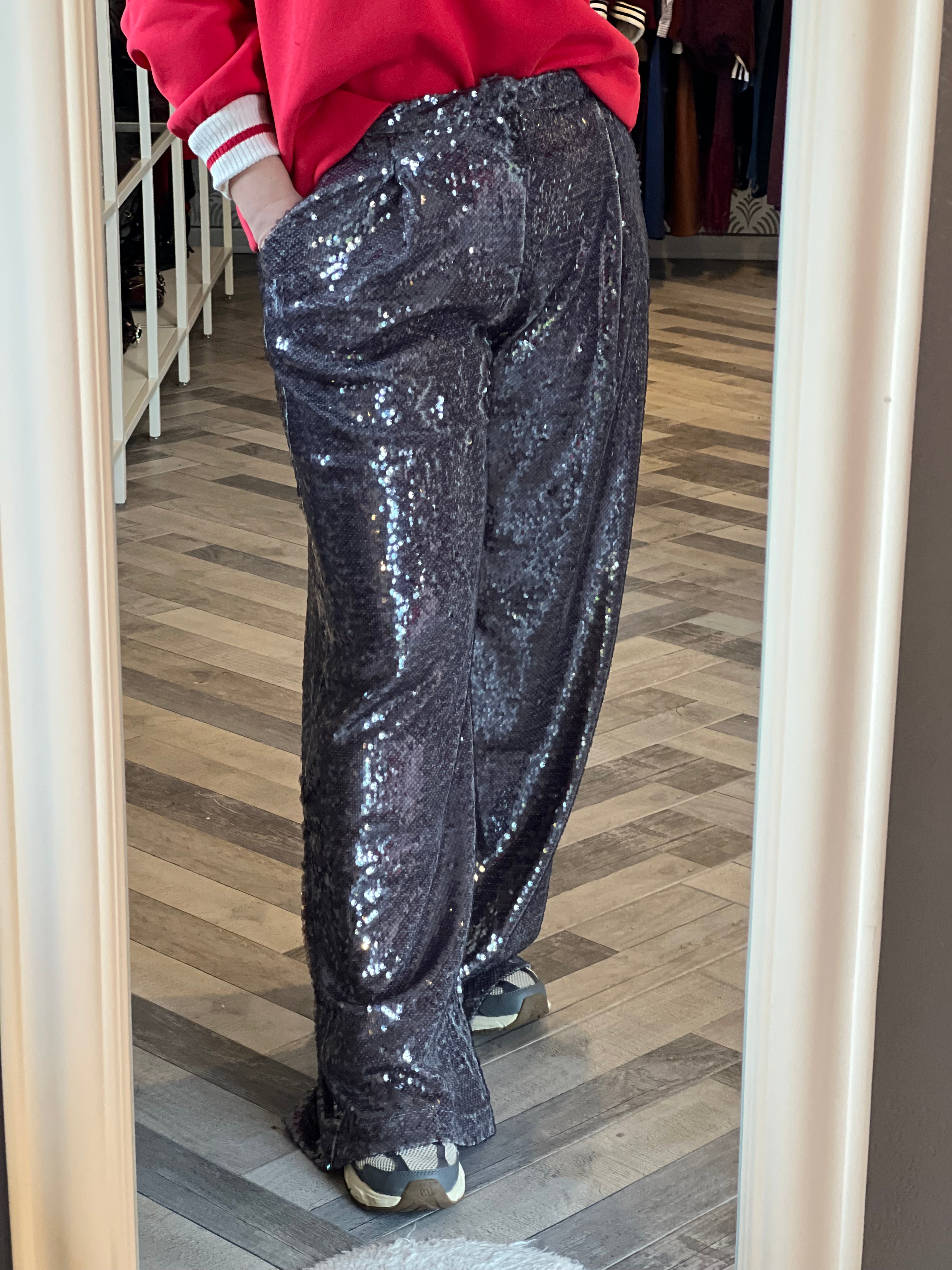 Lumina pantaloni paillttes palazzo