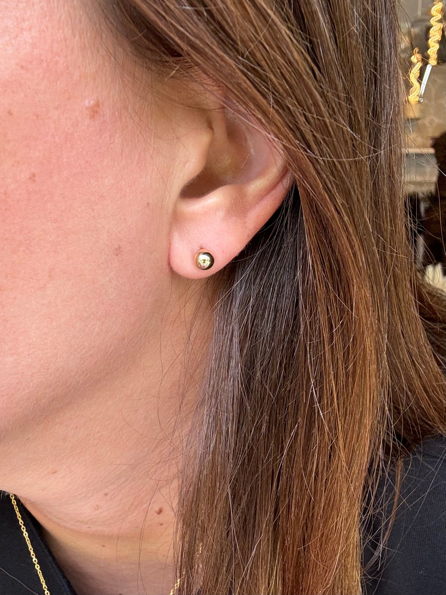 Orecchini pallina oro