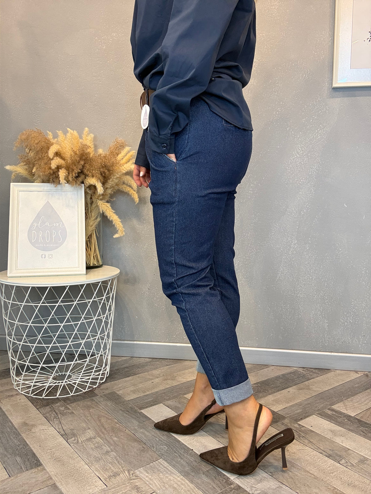 Jeans slim comfort con cintura