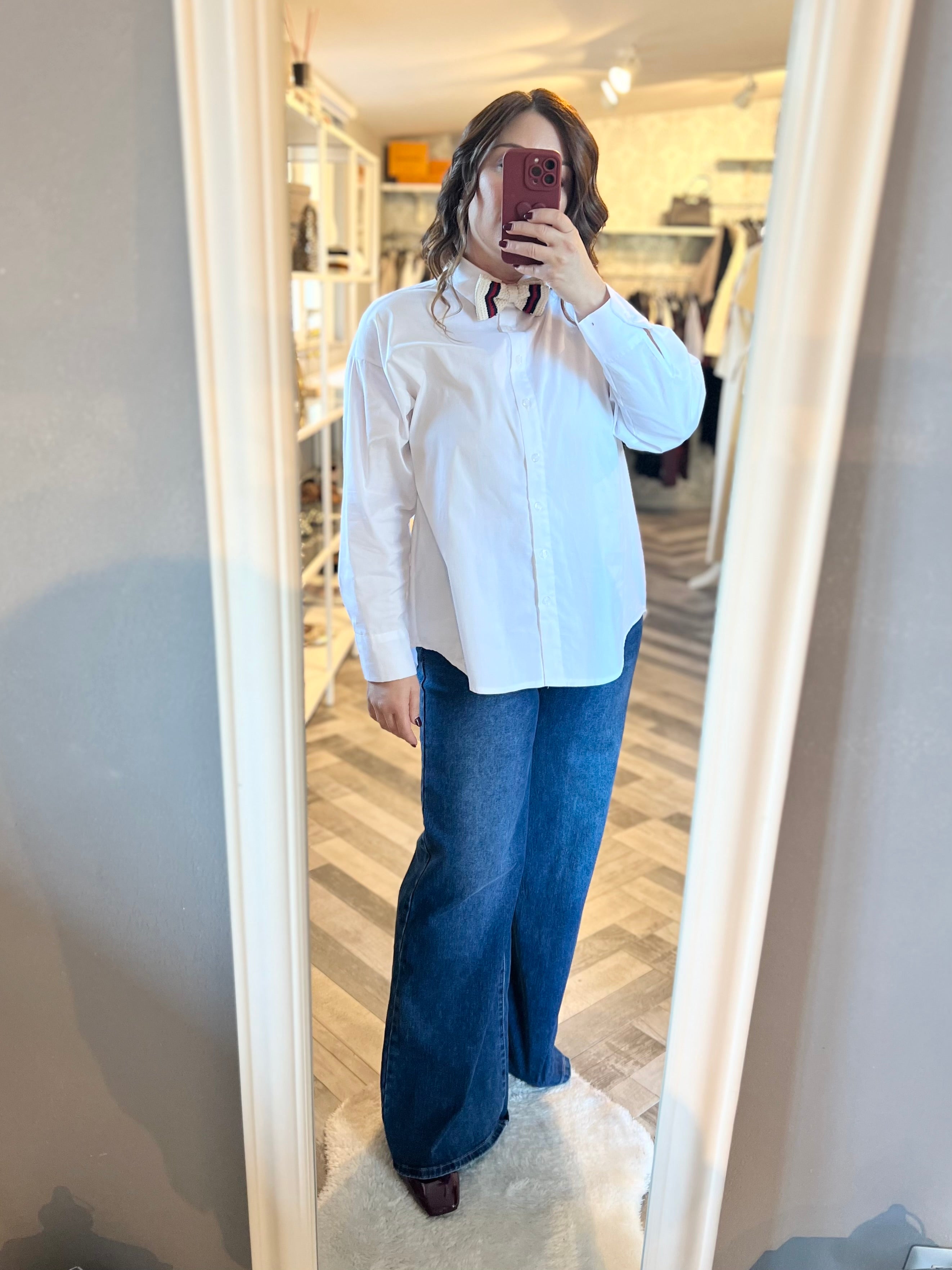 Camicia in cotone elasticizzato