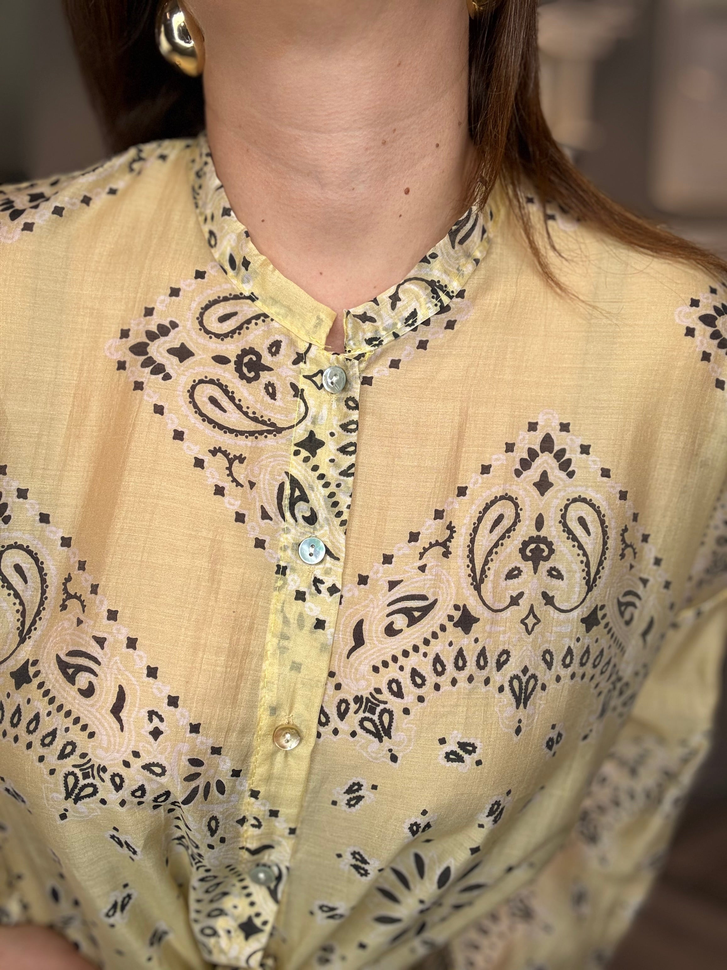Camicia bandana giallo pastello