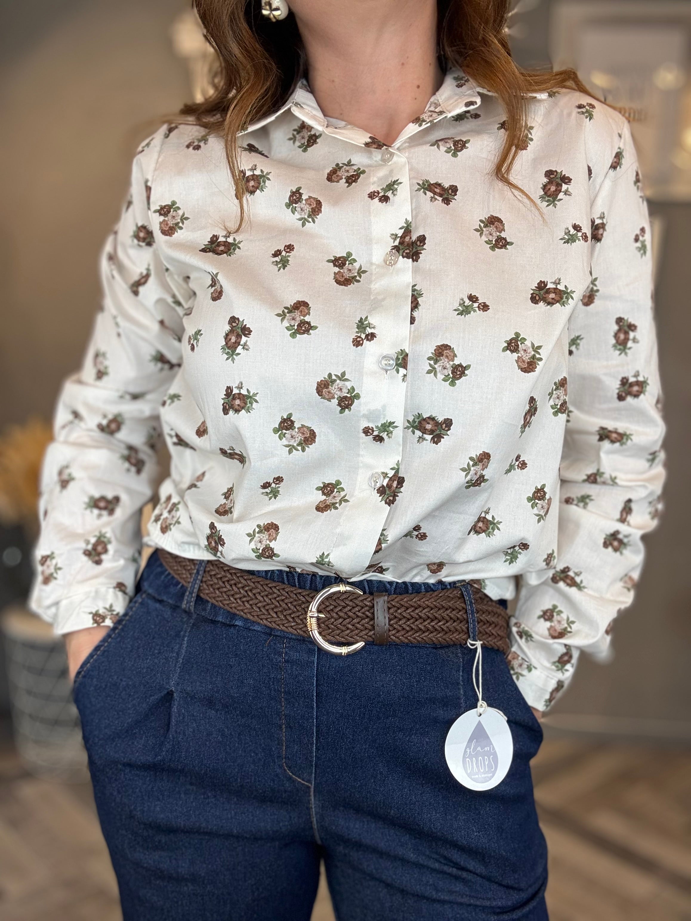 Jeans barrel scuro con cintura