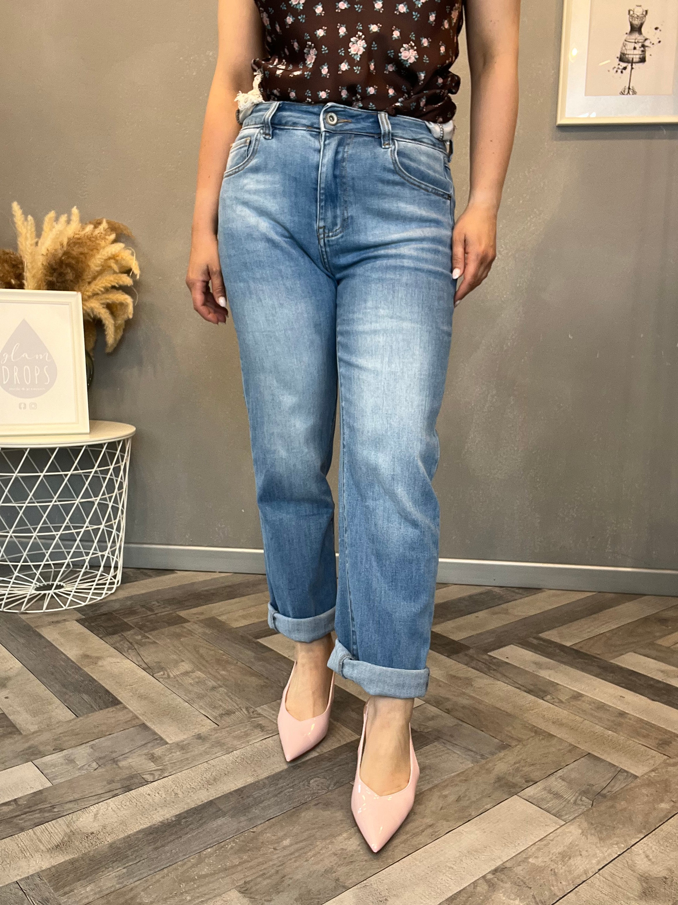 Jeans gamba dritta elasticizzato