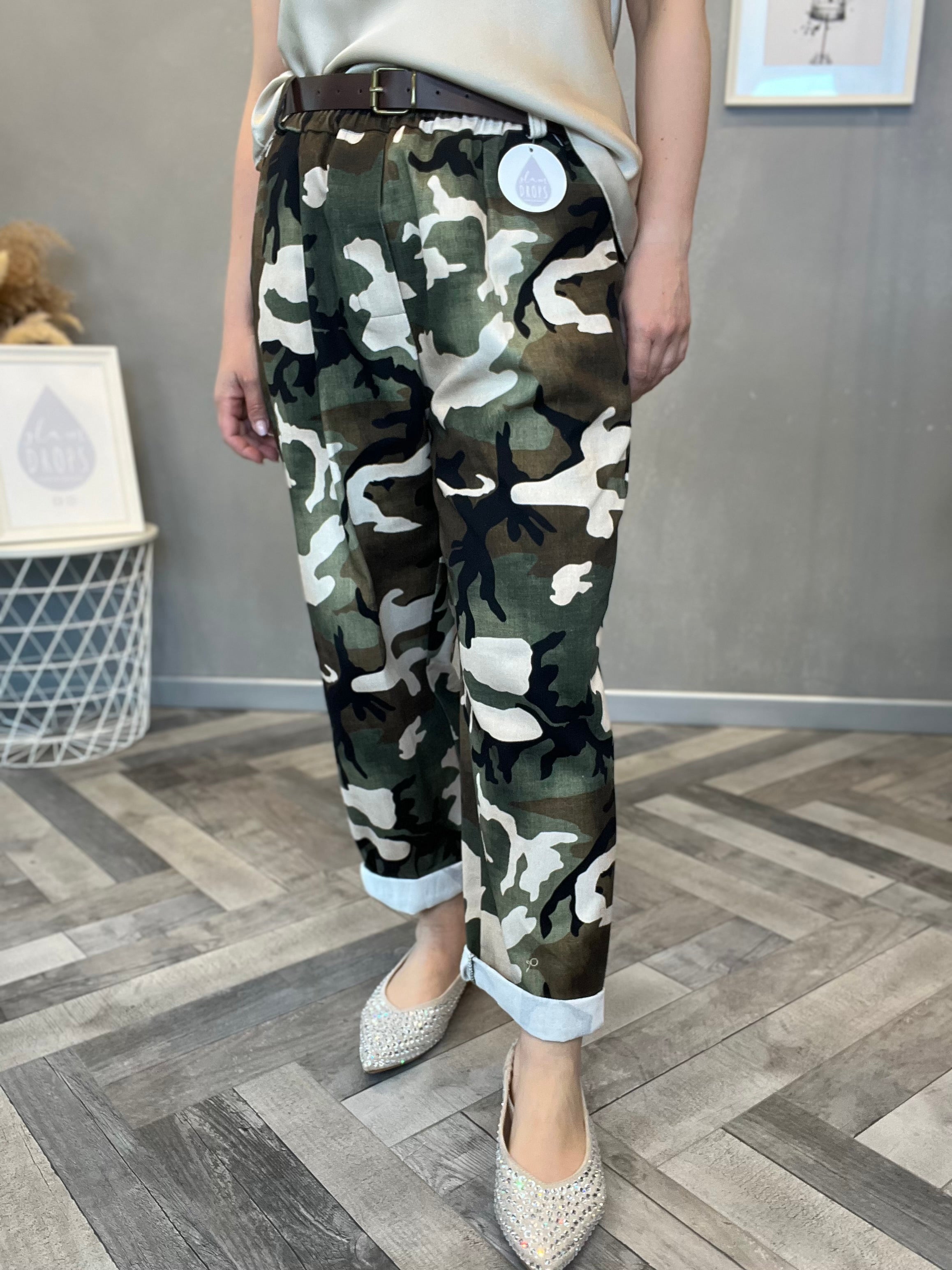 Pantalone camouflage relax