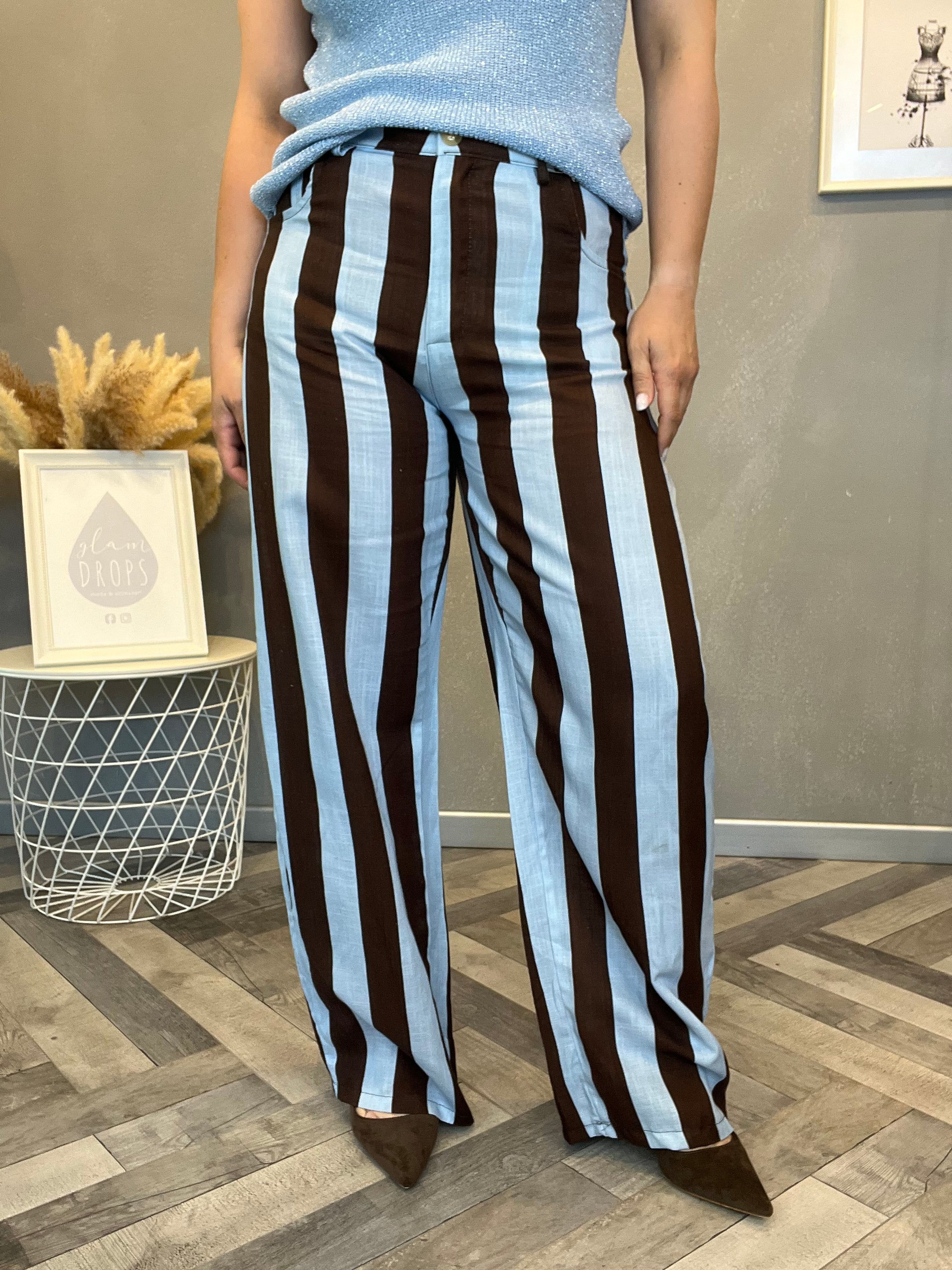 Pantalone Riviera moro e celeste