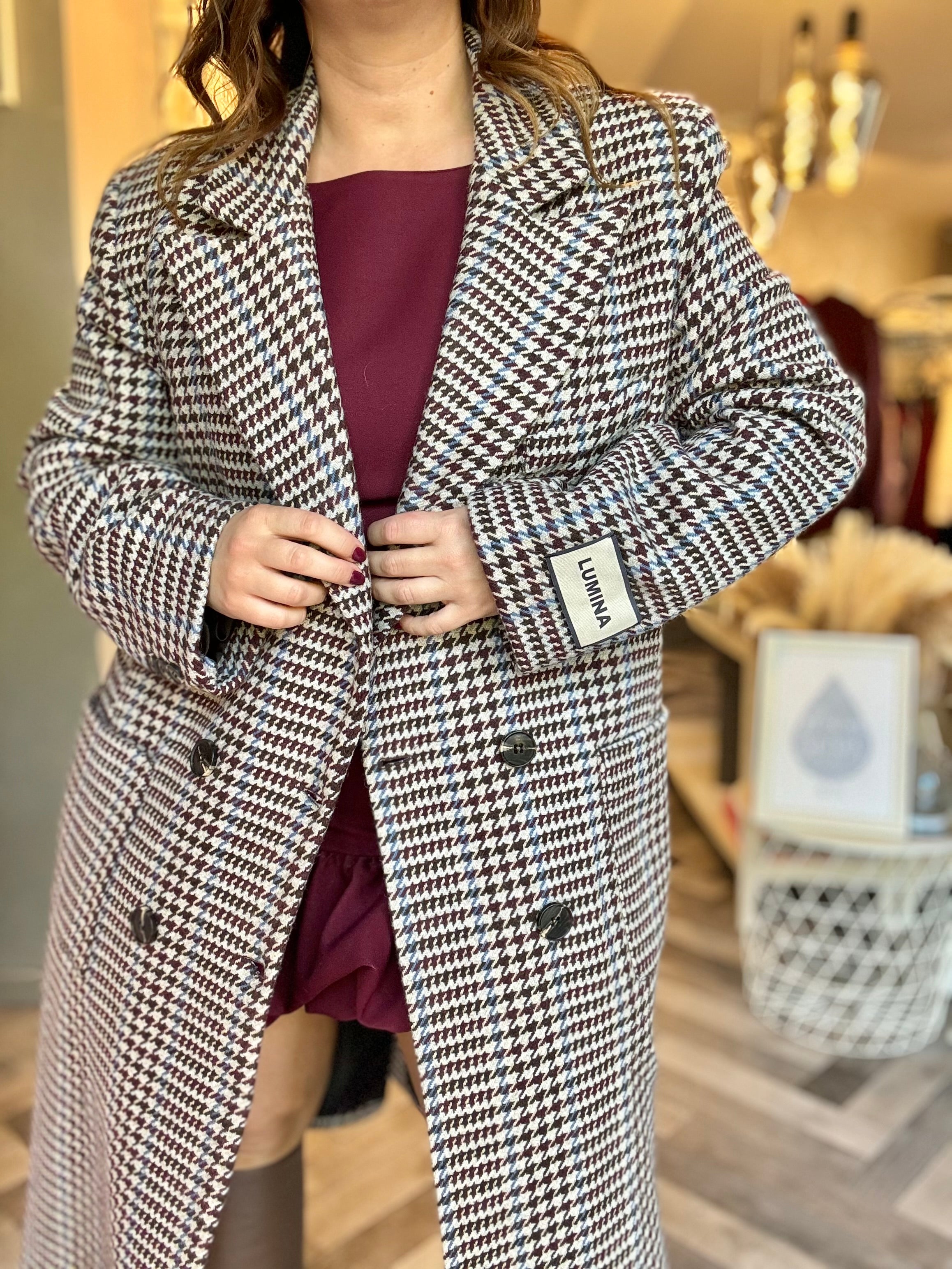 Lumina cappotto pied de poule