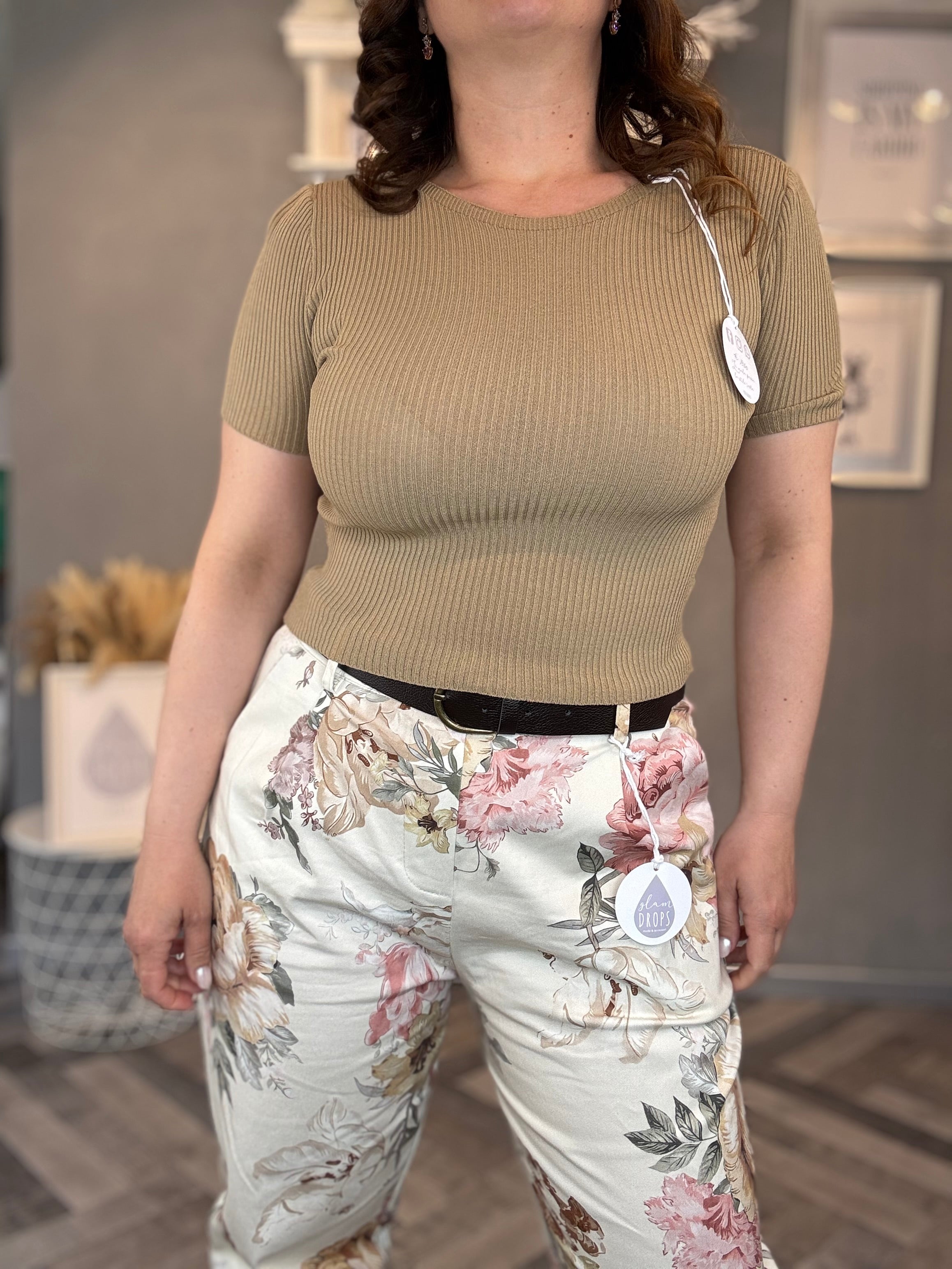 Maglia a costine basic Glam