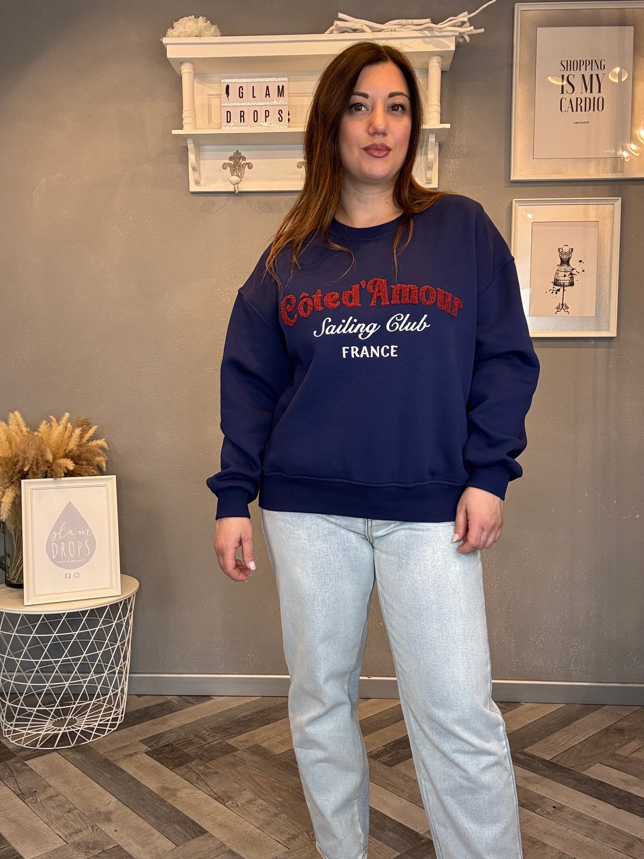 Lumina felpa Cote d’Amour blu