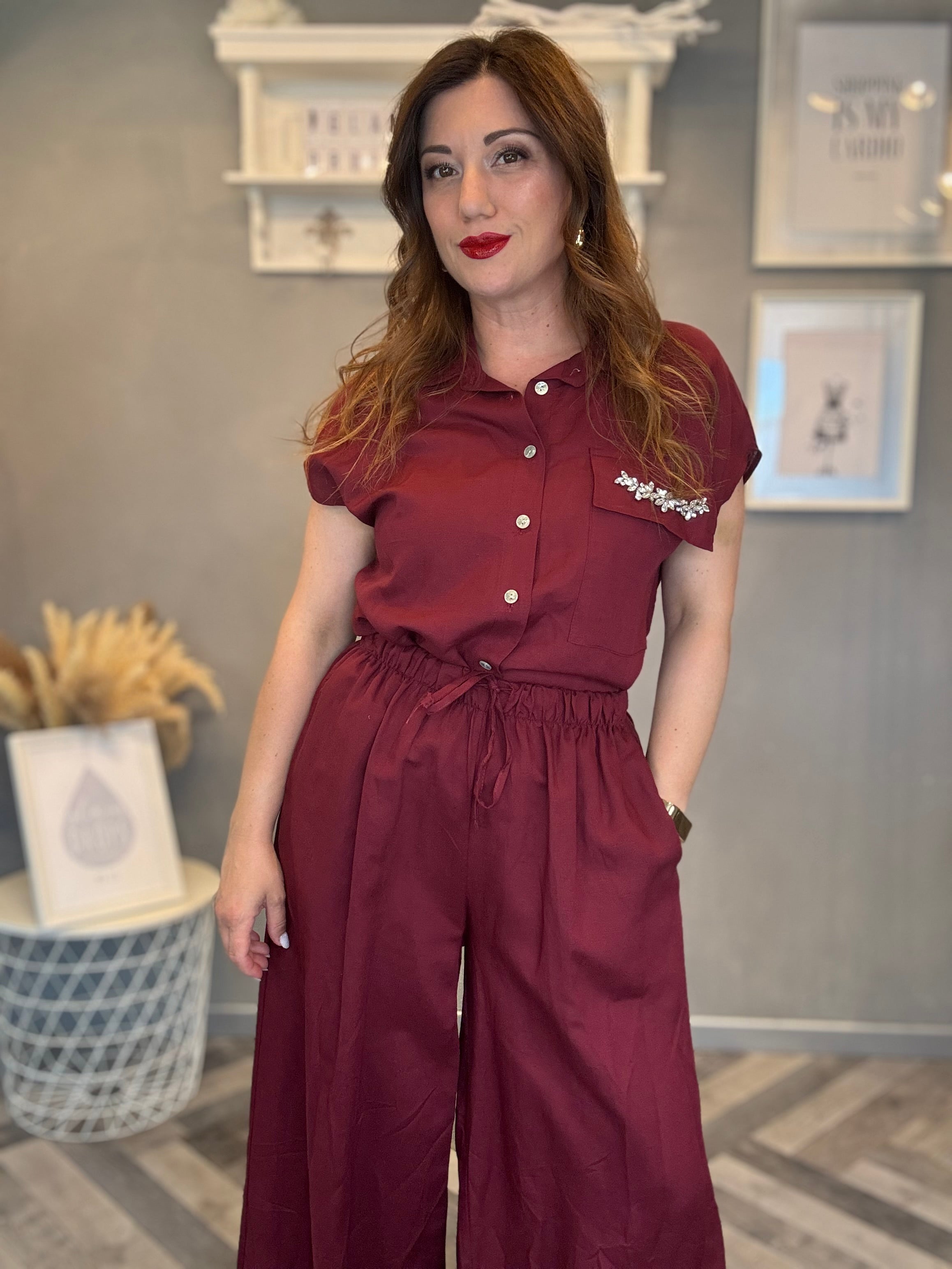 Coordinato Diamond Bordeaux