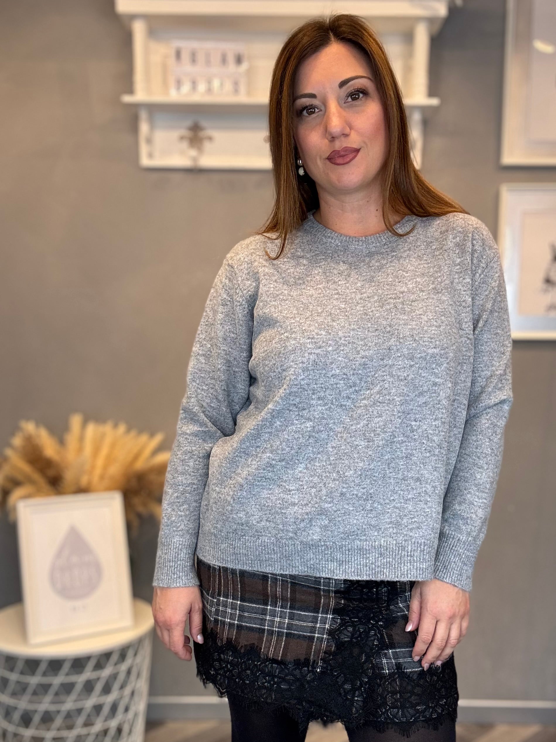 Maglioncino basic grigio