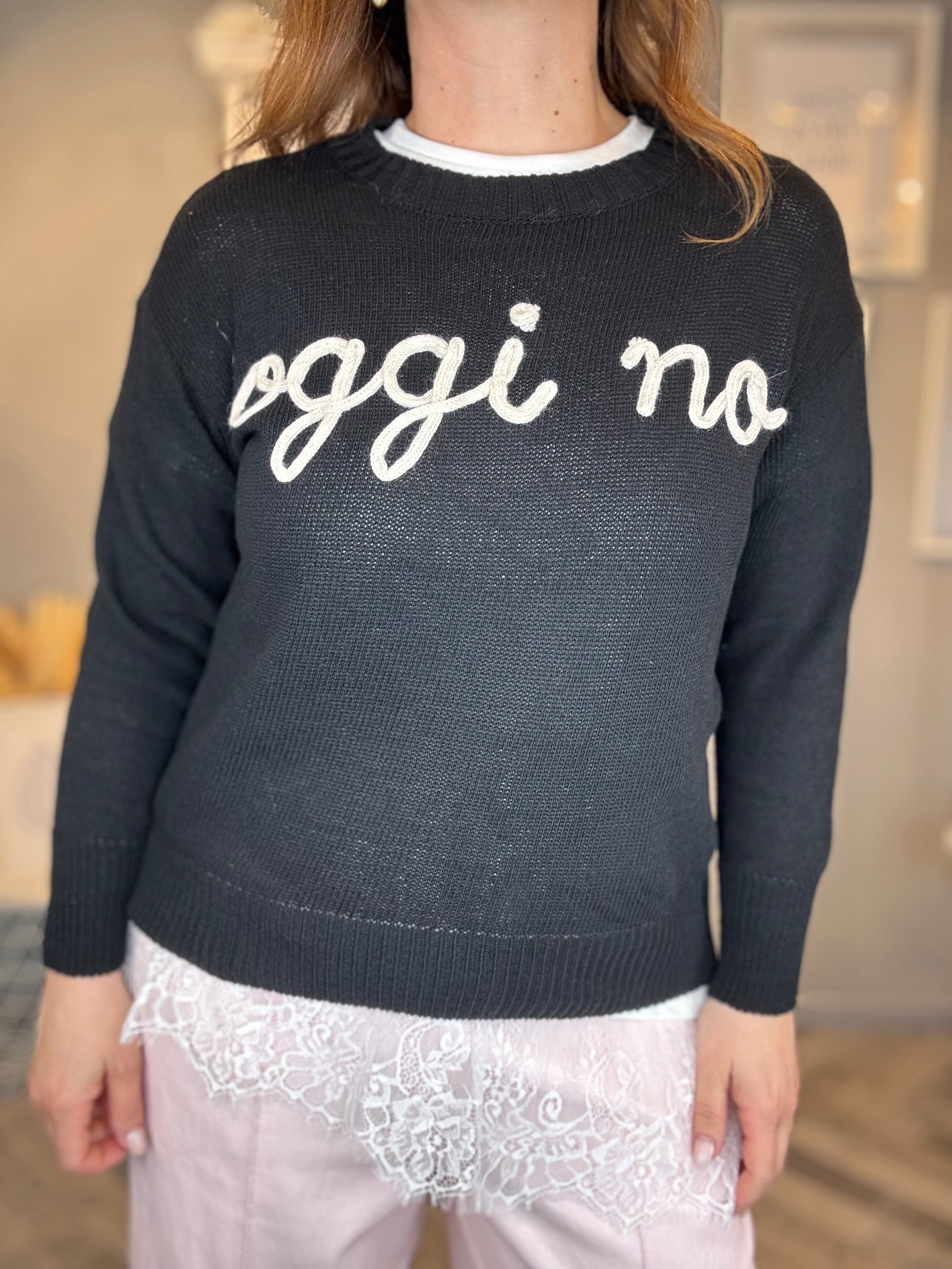 Maglioncino Oggi no nero