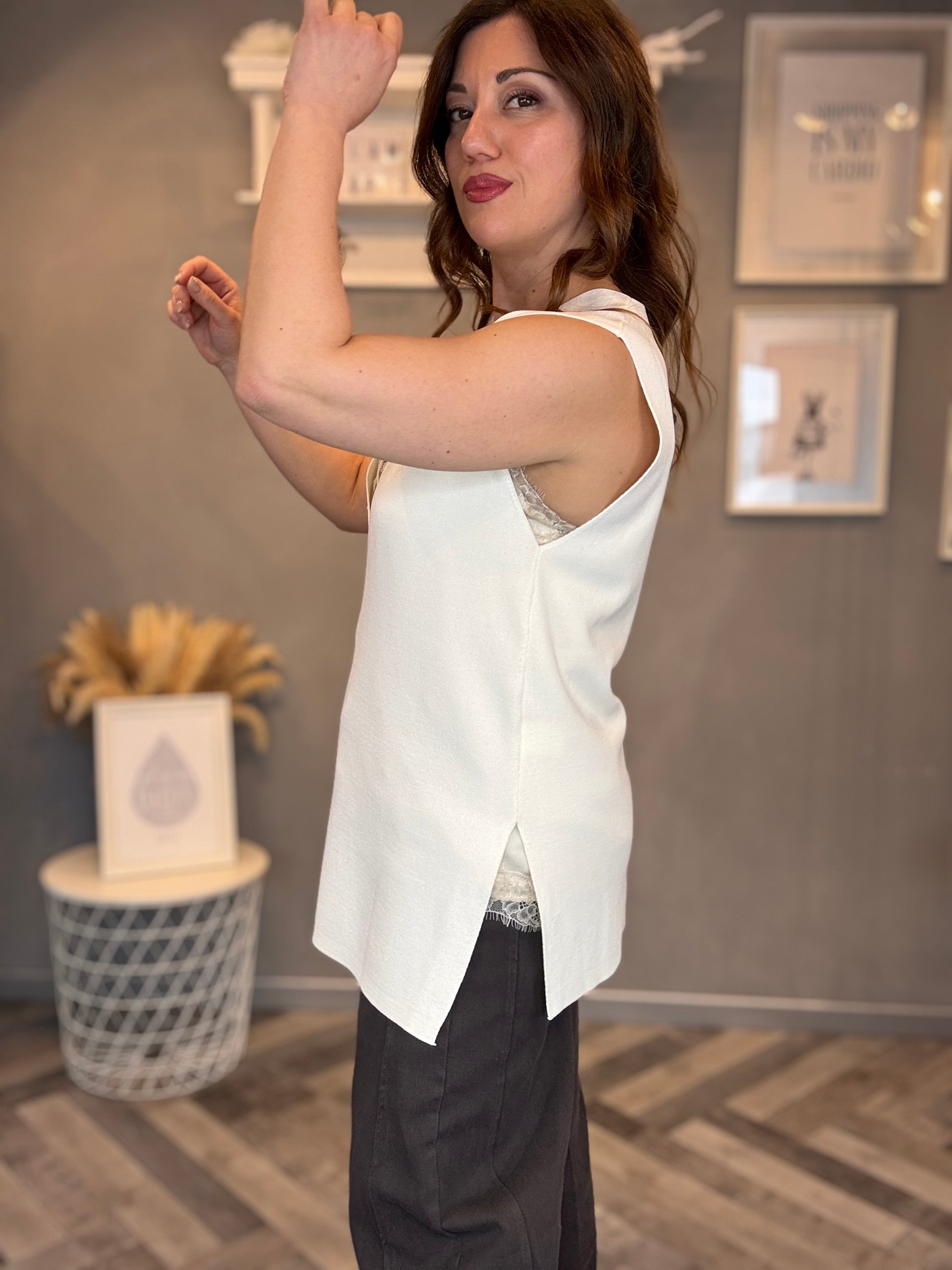 Gilet chic essential panna