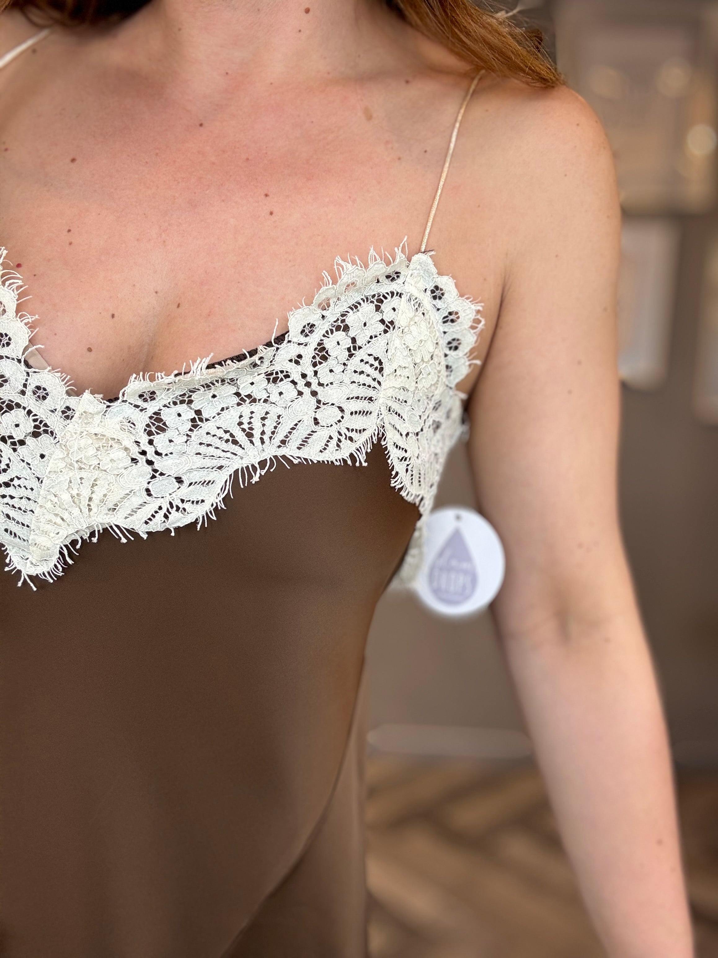 Top Soft lace cioccolato