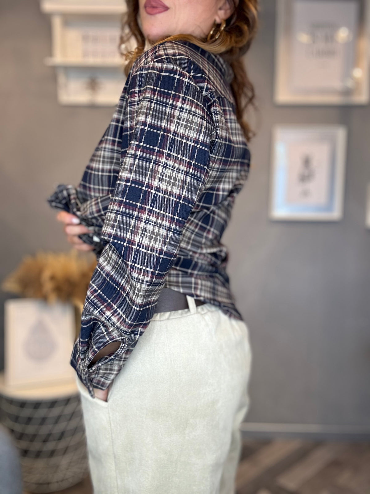 Pantalone Icon ecosuede sabbia con cintura