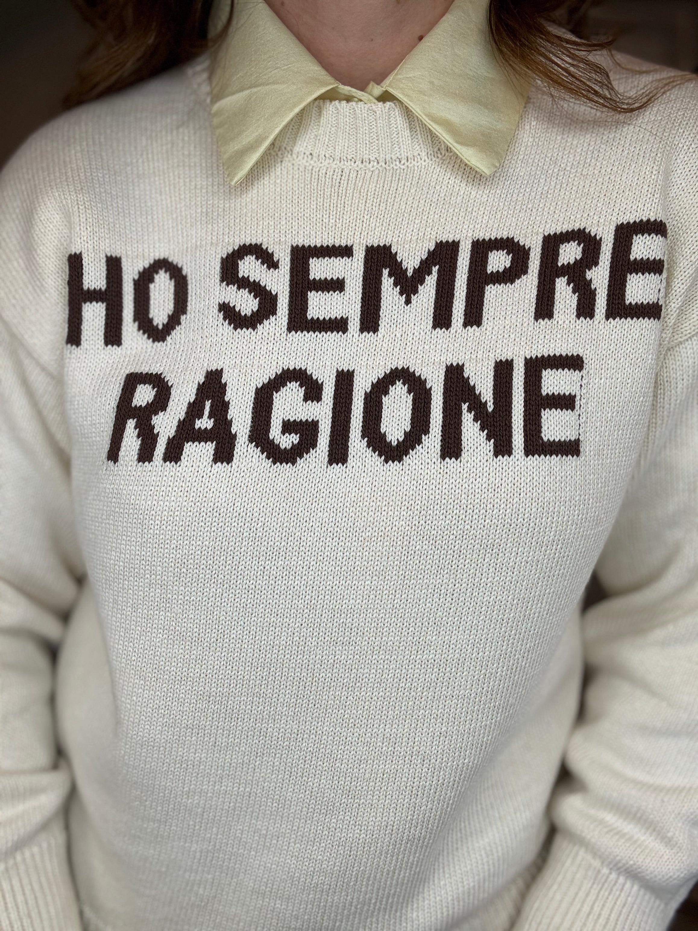Maglioncino burro Ho sempre ragione