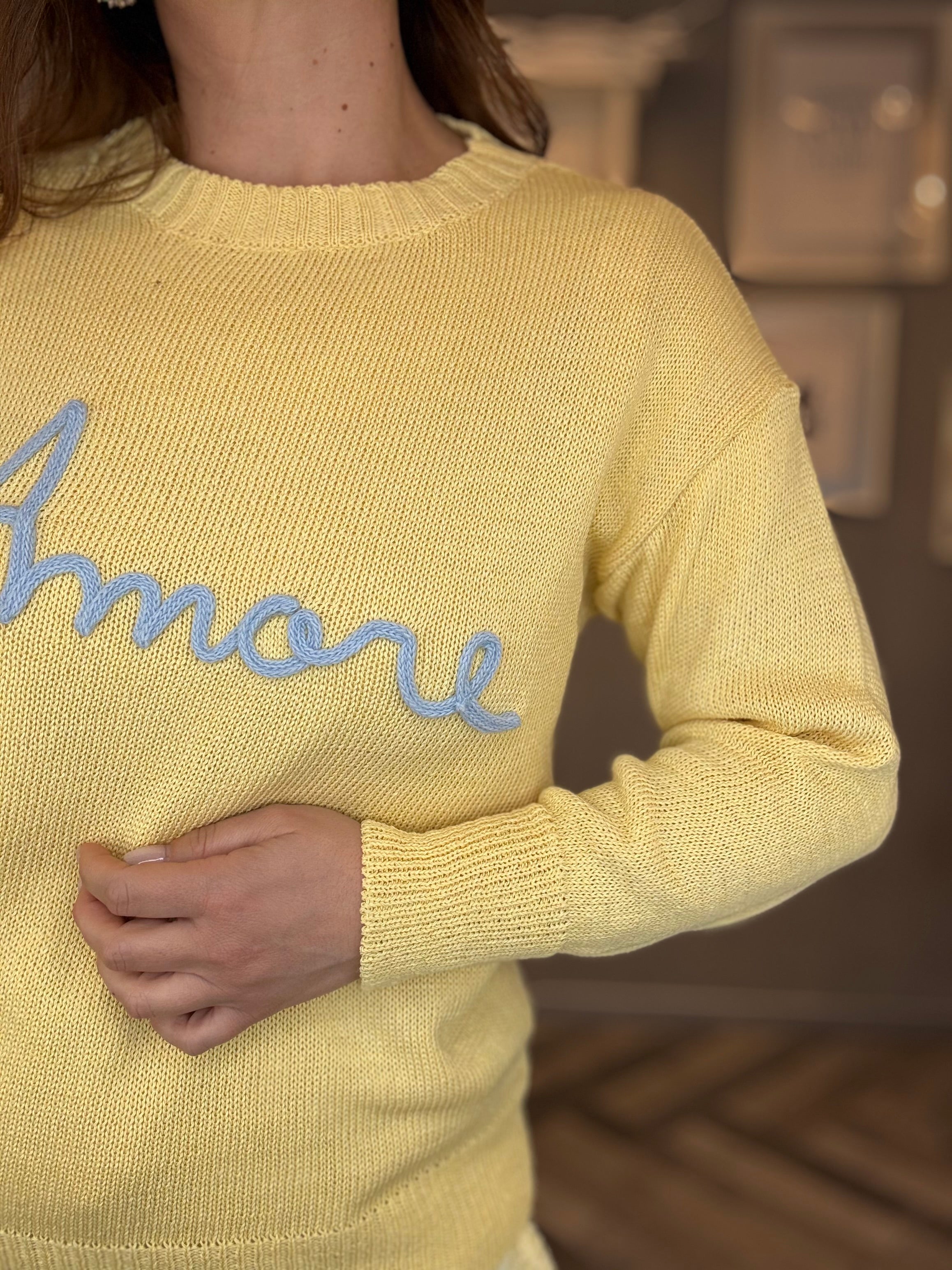 Maglioncino Amore giallo
