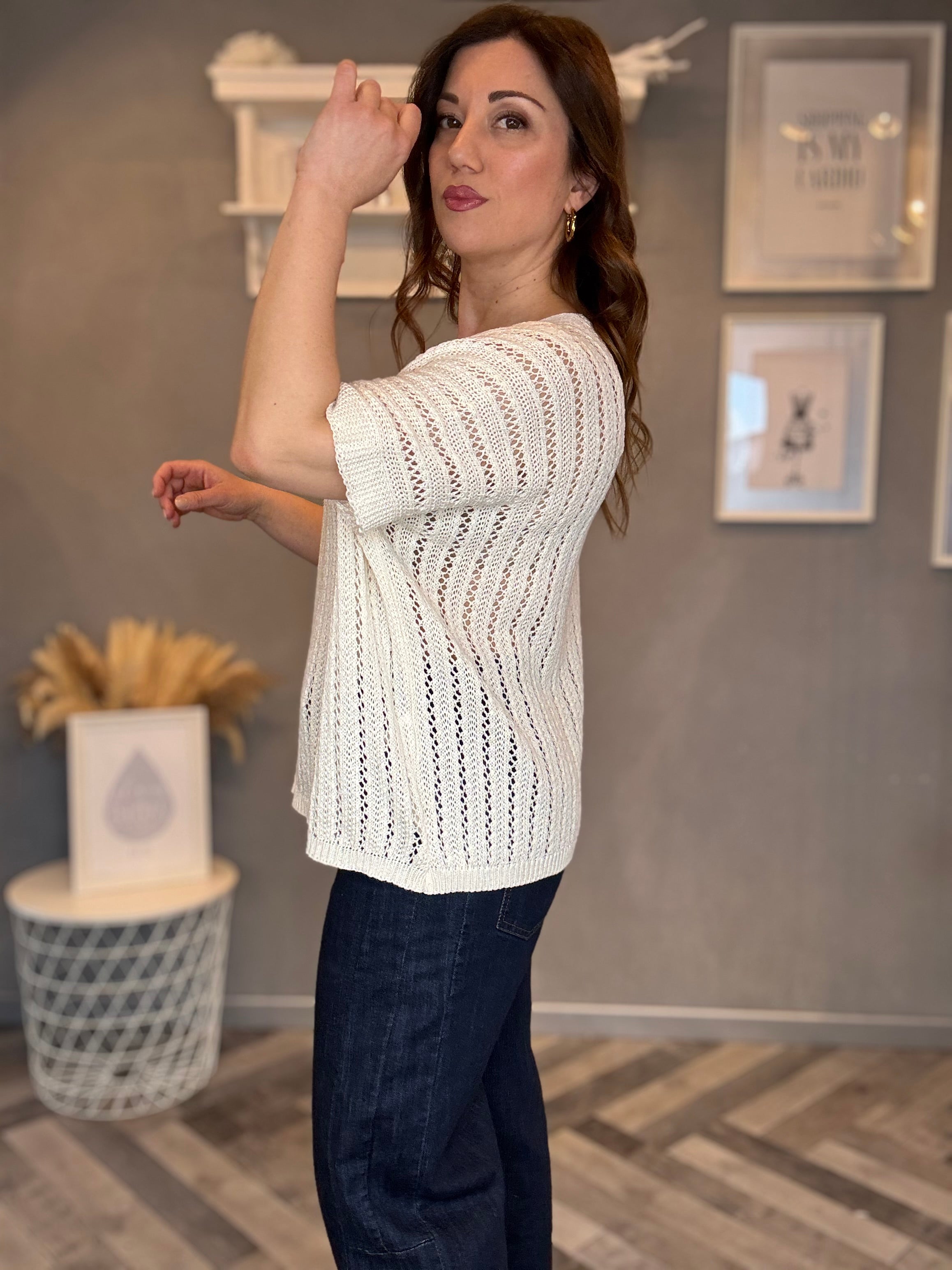 Maglia traforata soft cotton