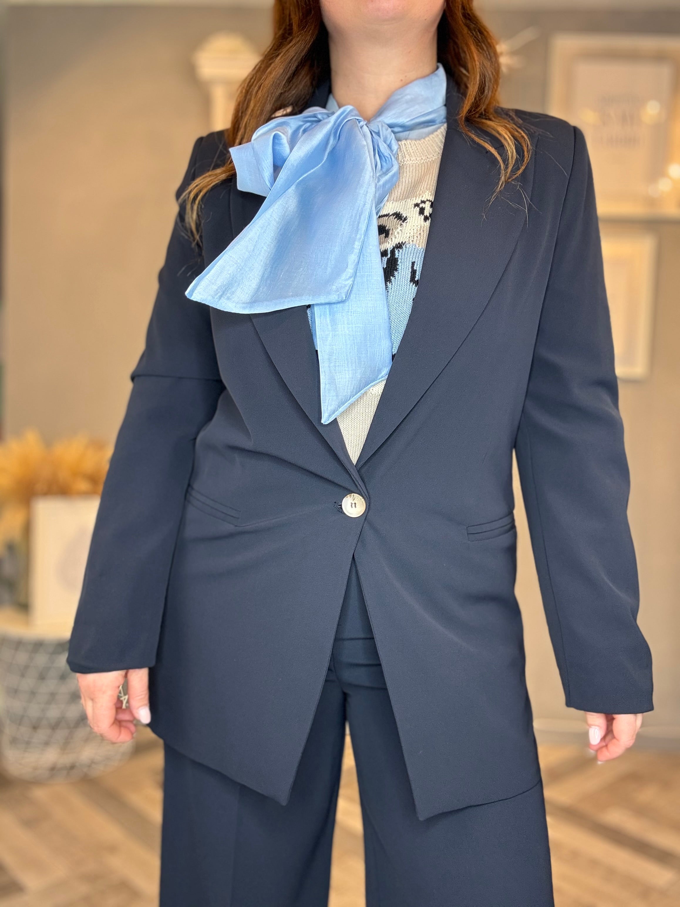 Blazer monopetto blu