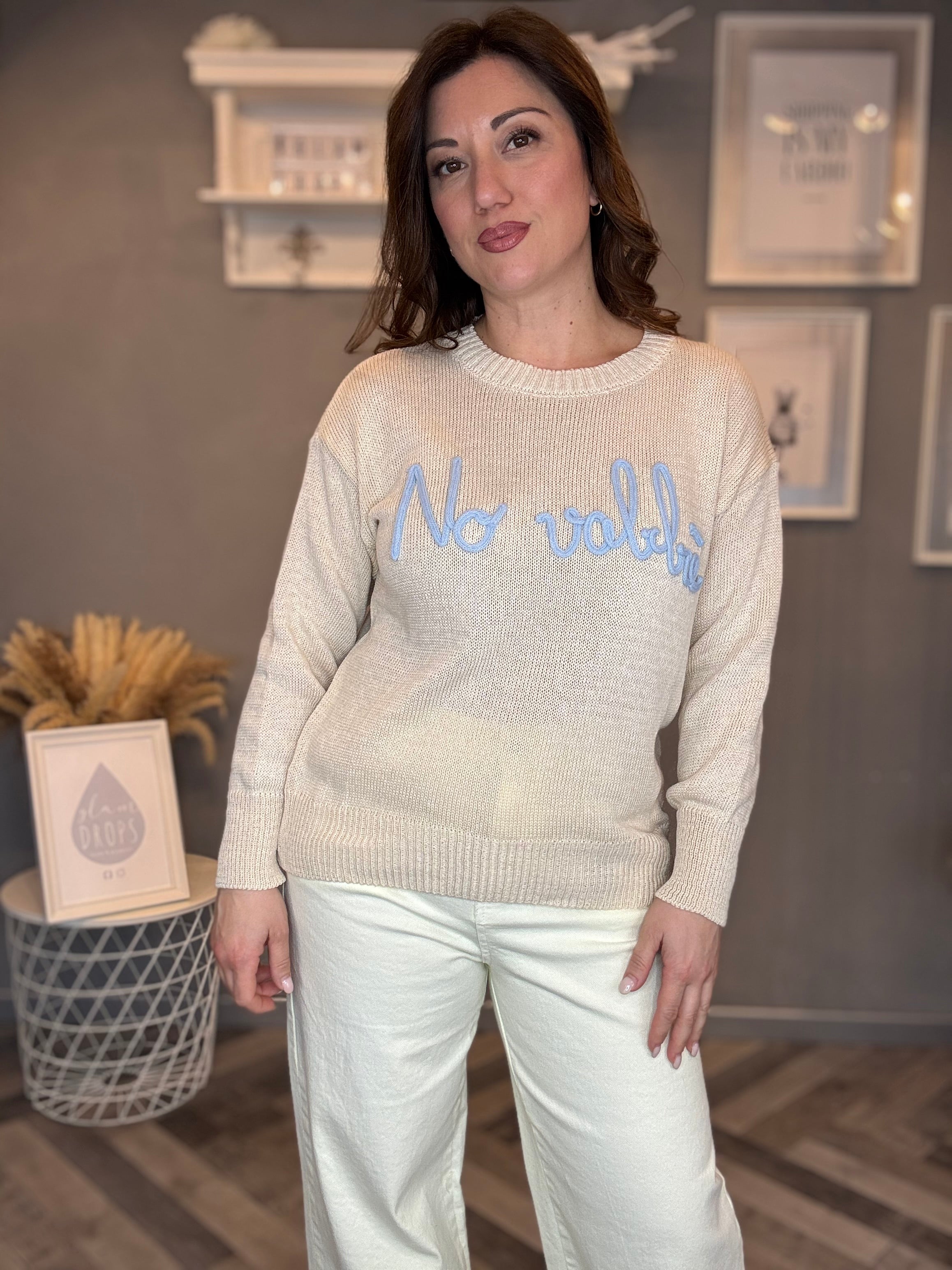 Maglioncino No vabbè beige