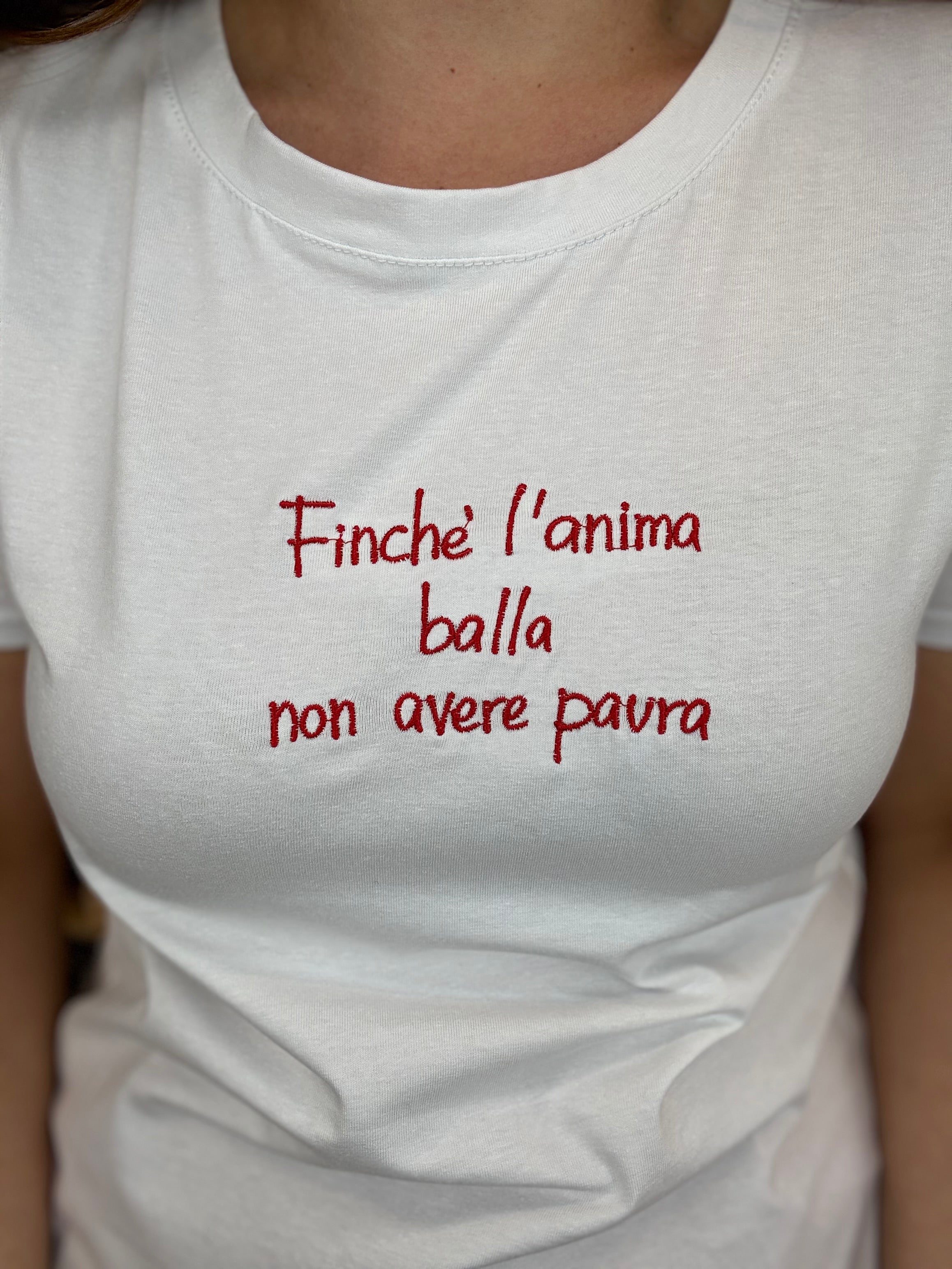 T-shirt Finché l’anima balla rosso