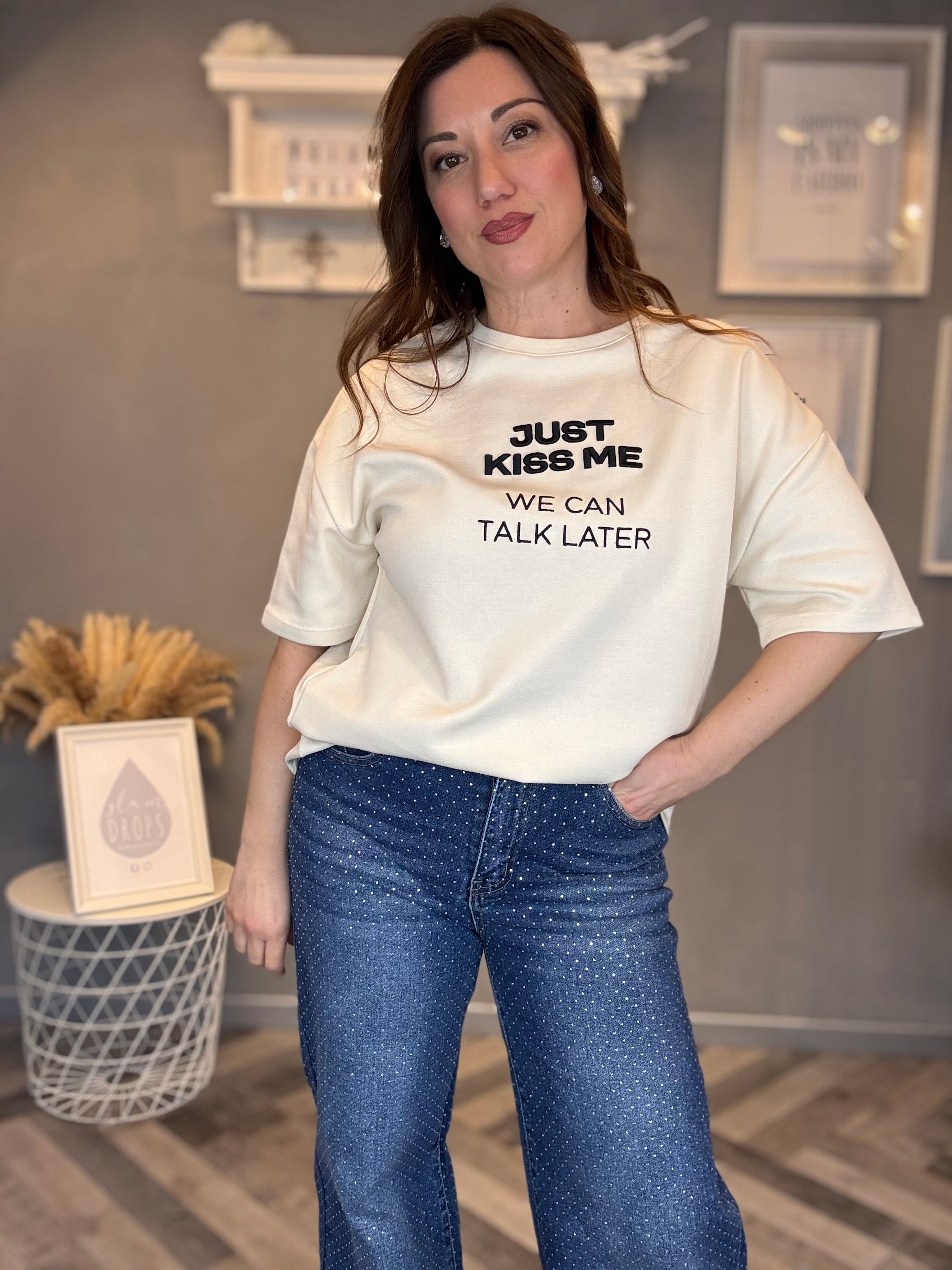 Lumina t-shirt Just kiss me burro