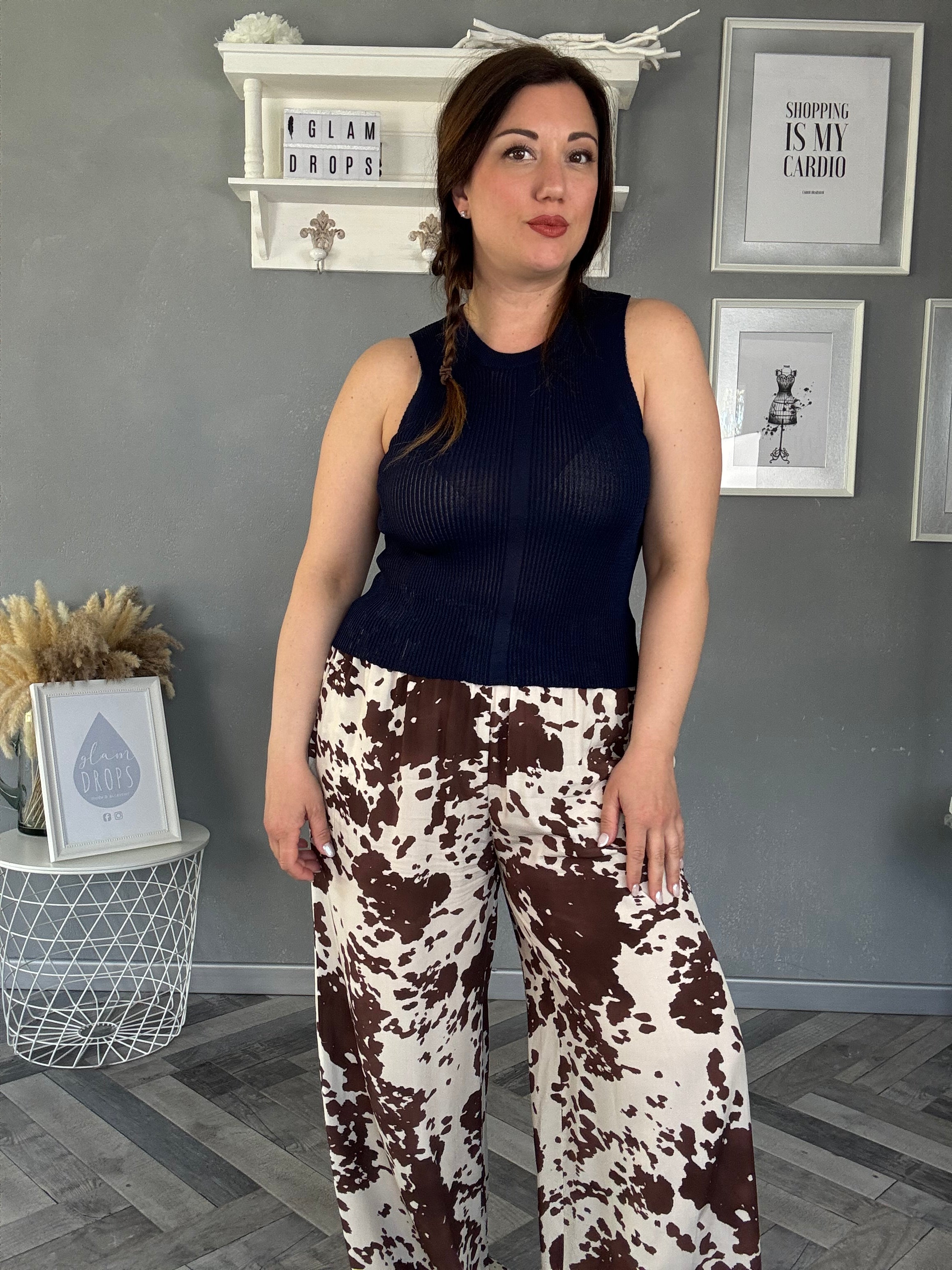 Lumina top in maglia a costine