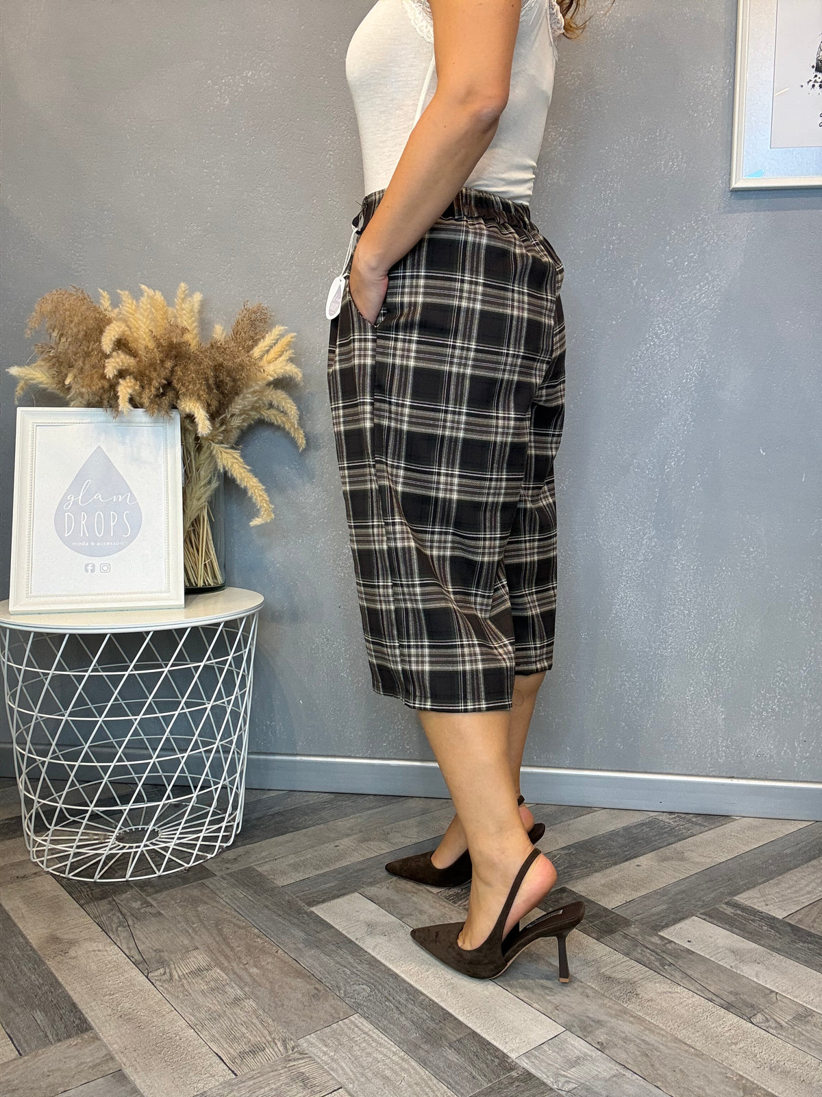 Bermuda check moro e verde militare