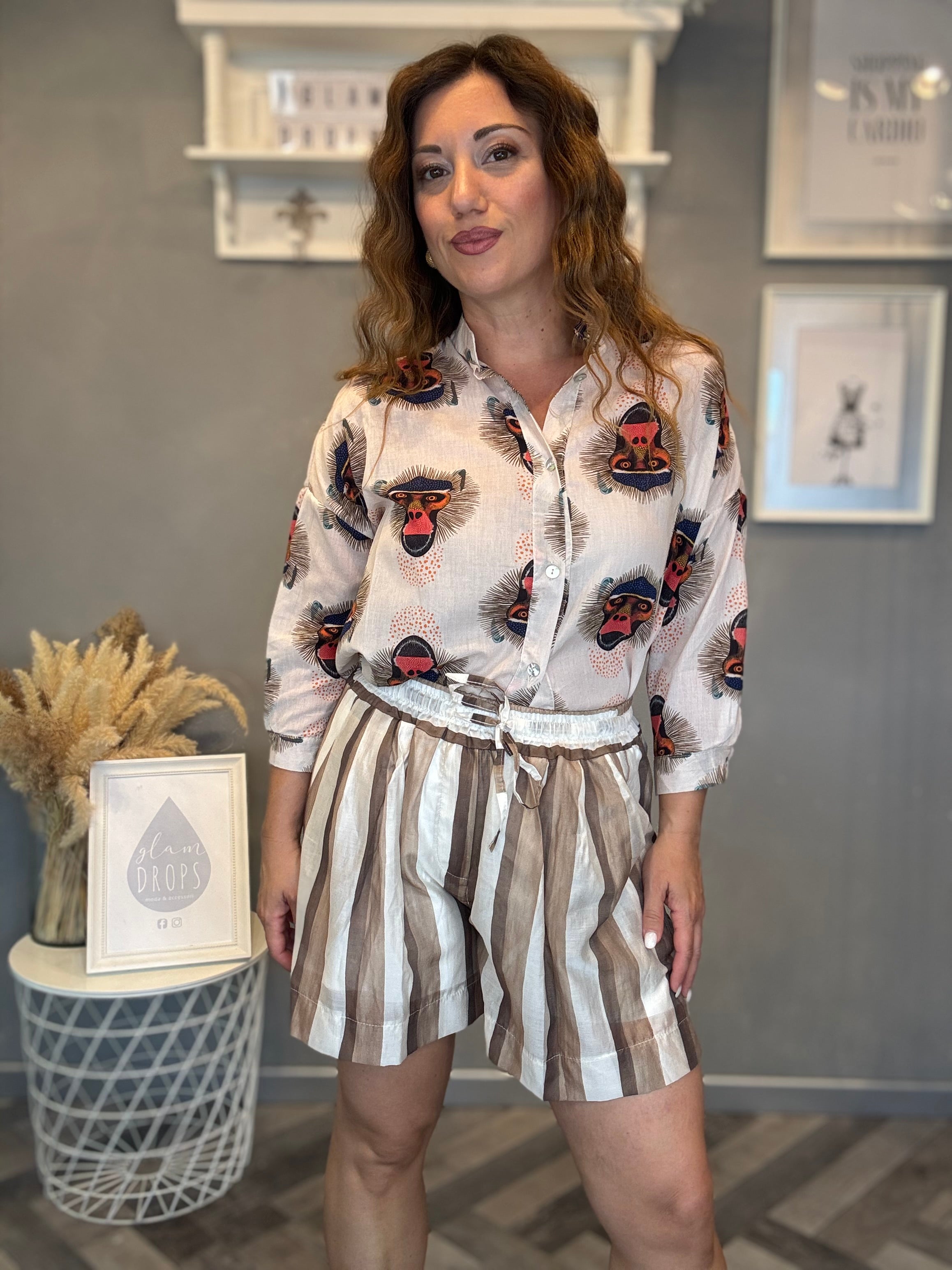 Shorts righe sabbia