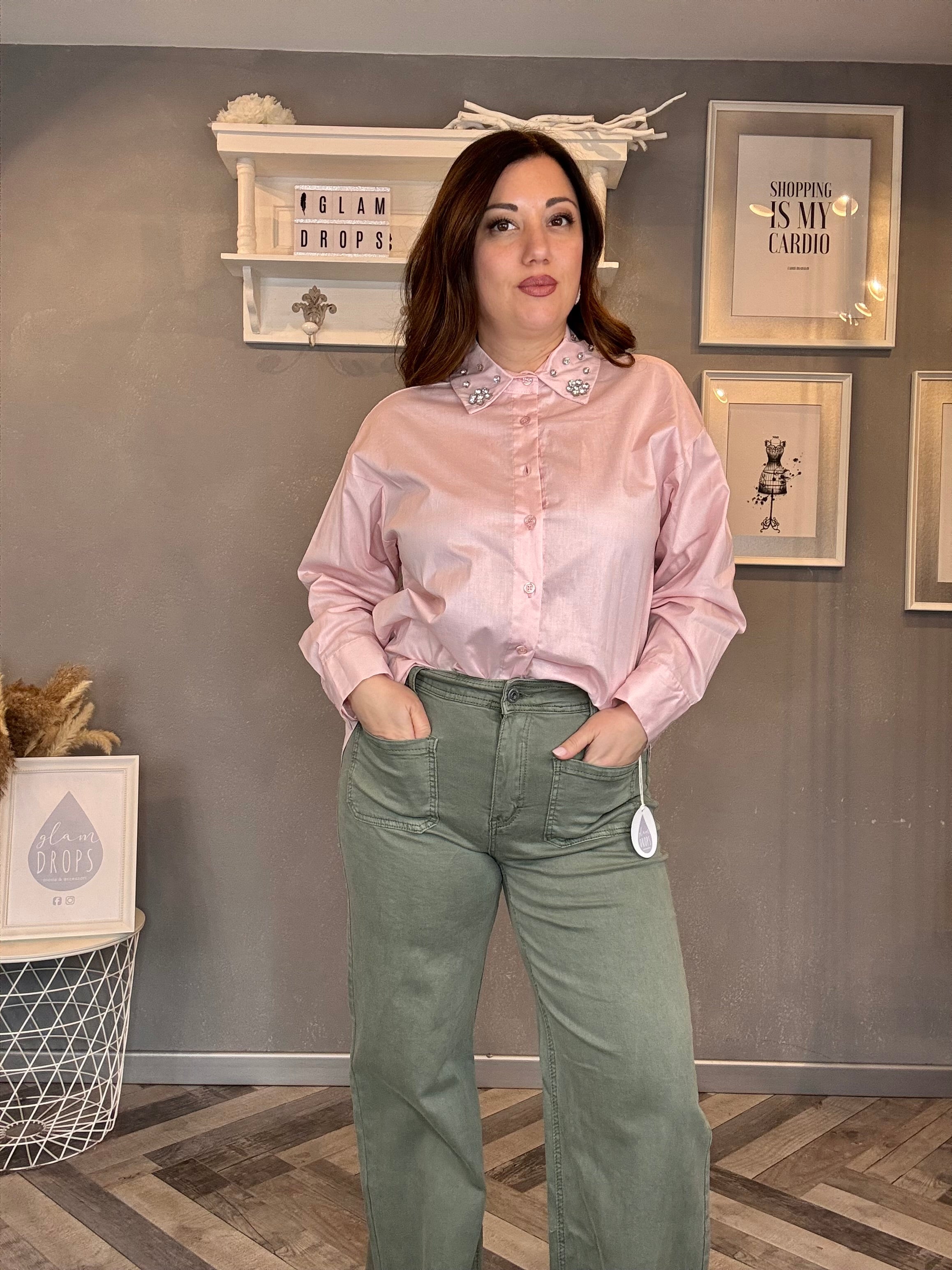 Camicia collo gioiello