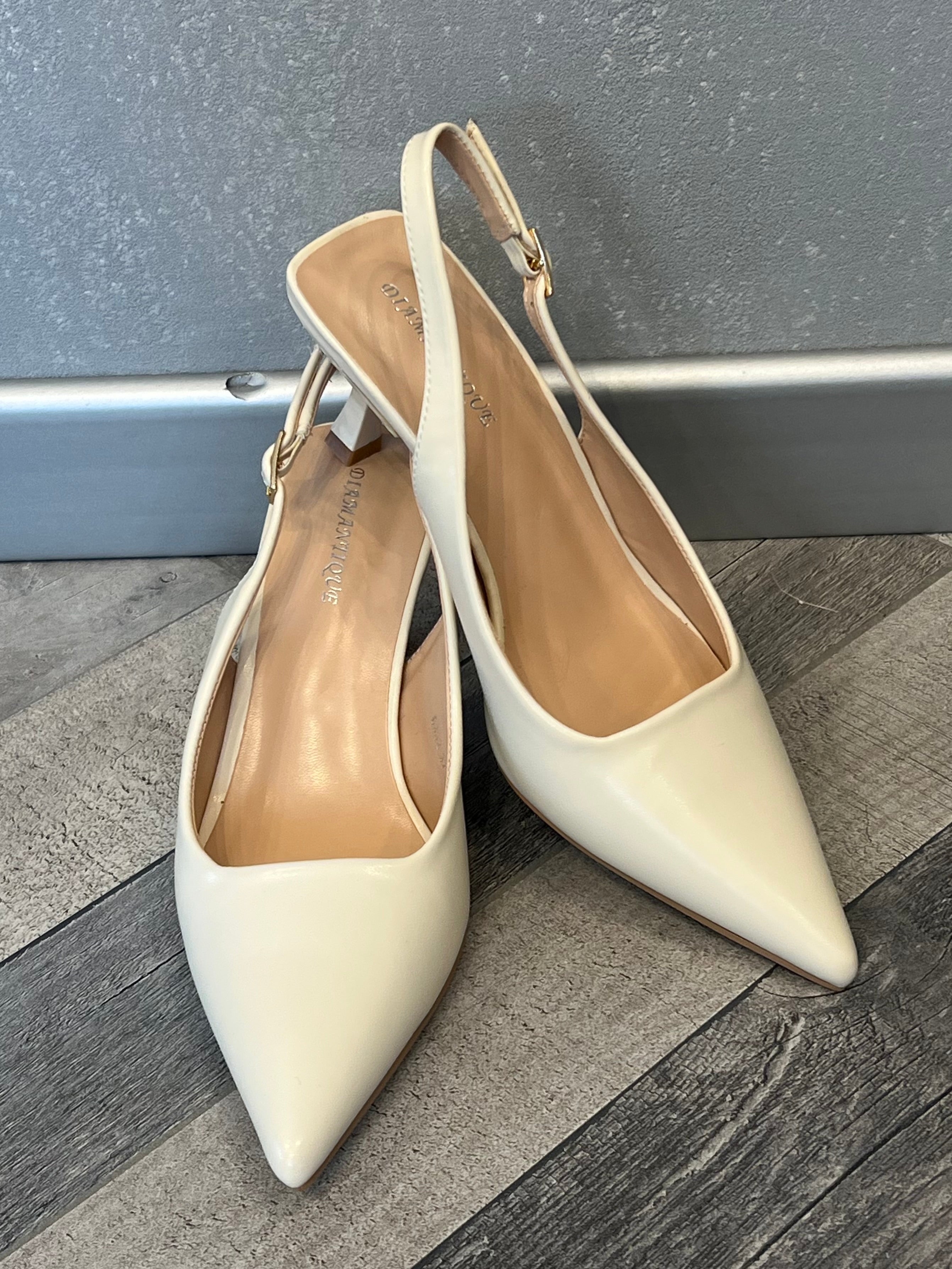 Slingback in ecopelle essential panna