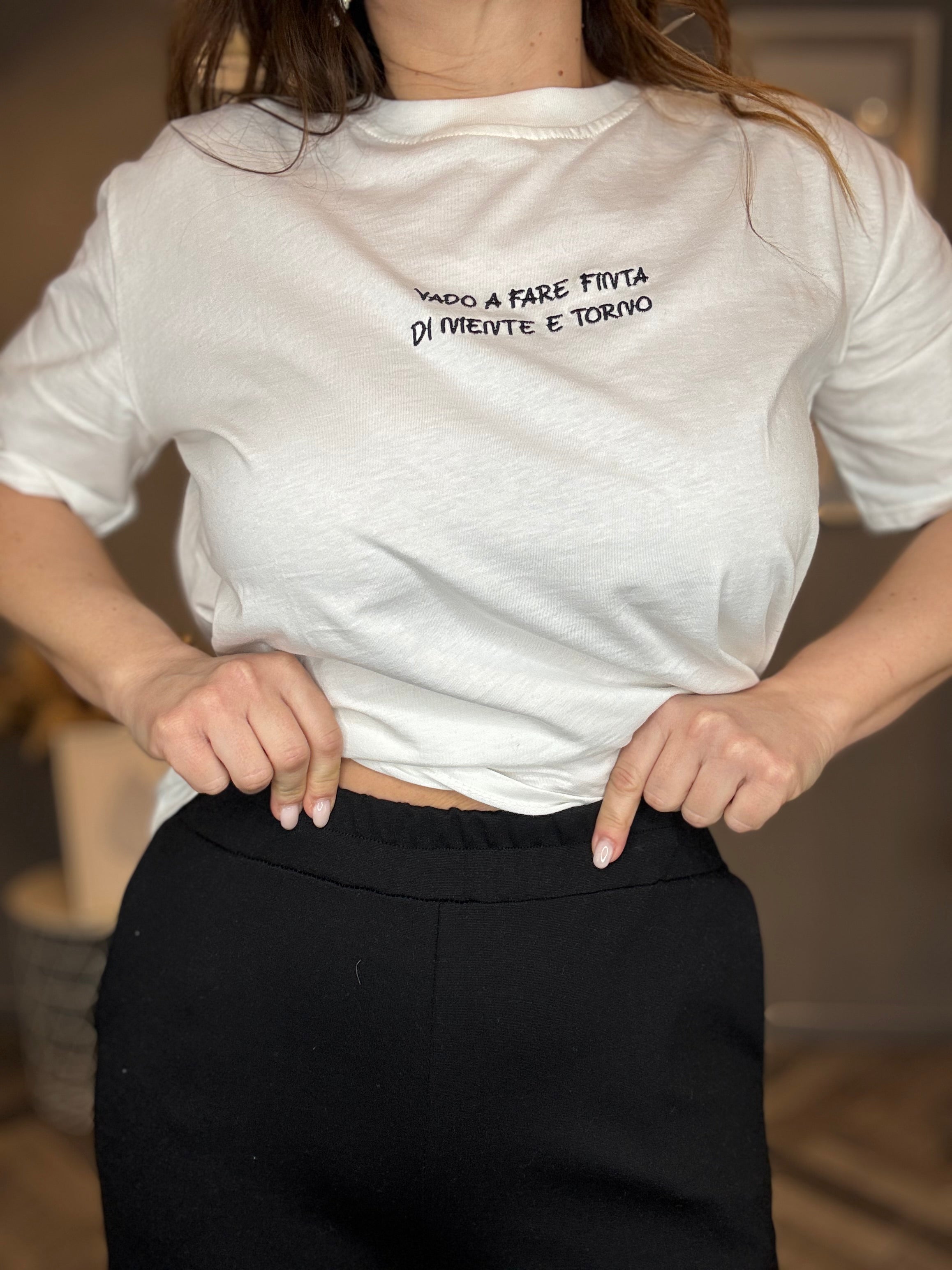Pantalone wide leg punto Milano nero