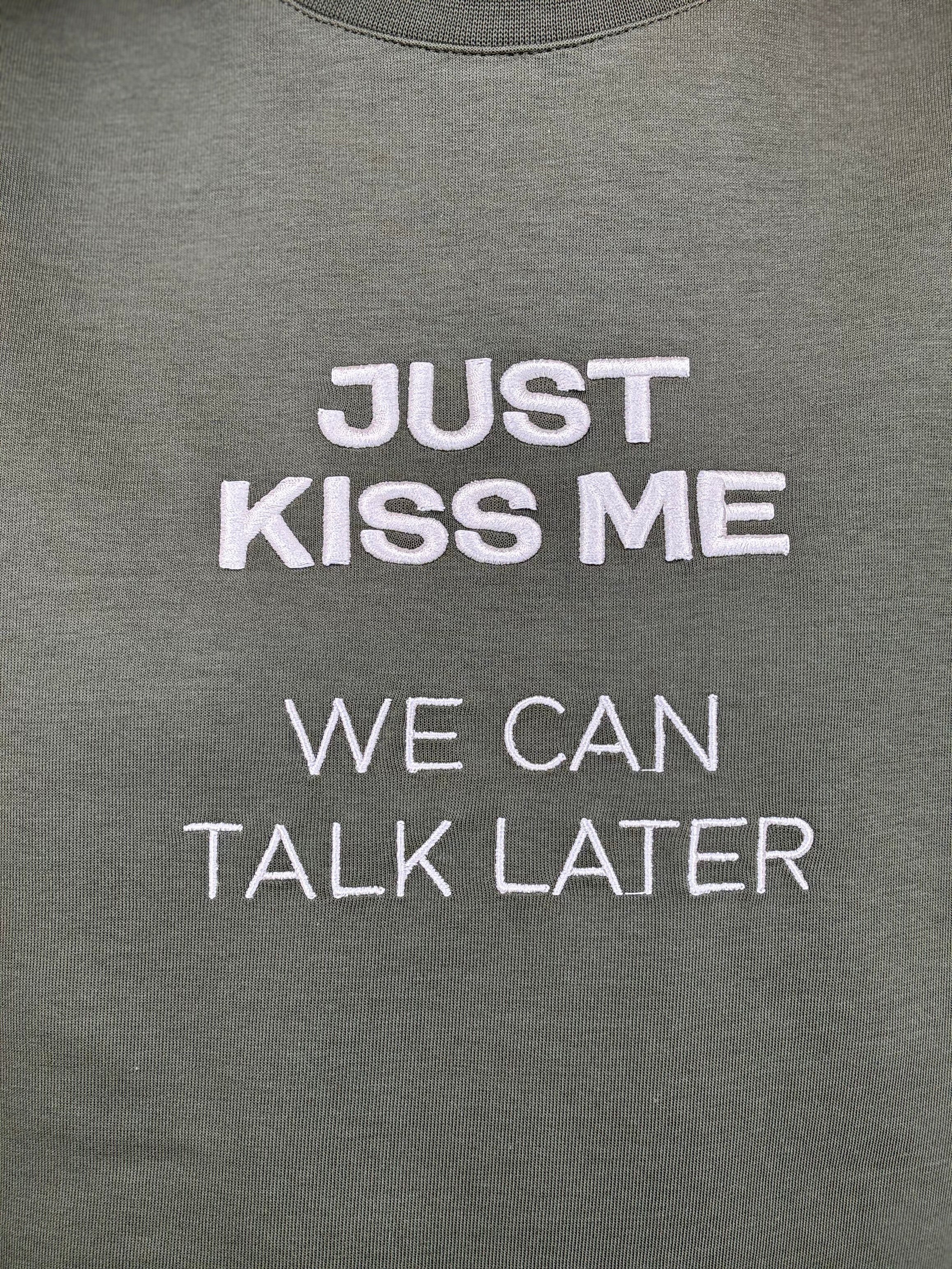 Lumina t-shirt Just kiss me verde militare
