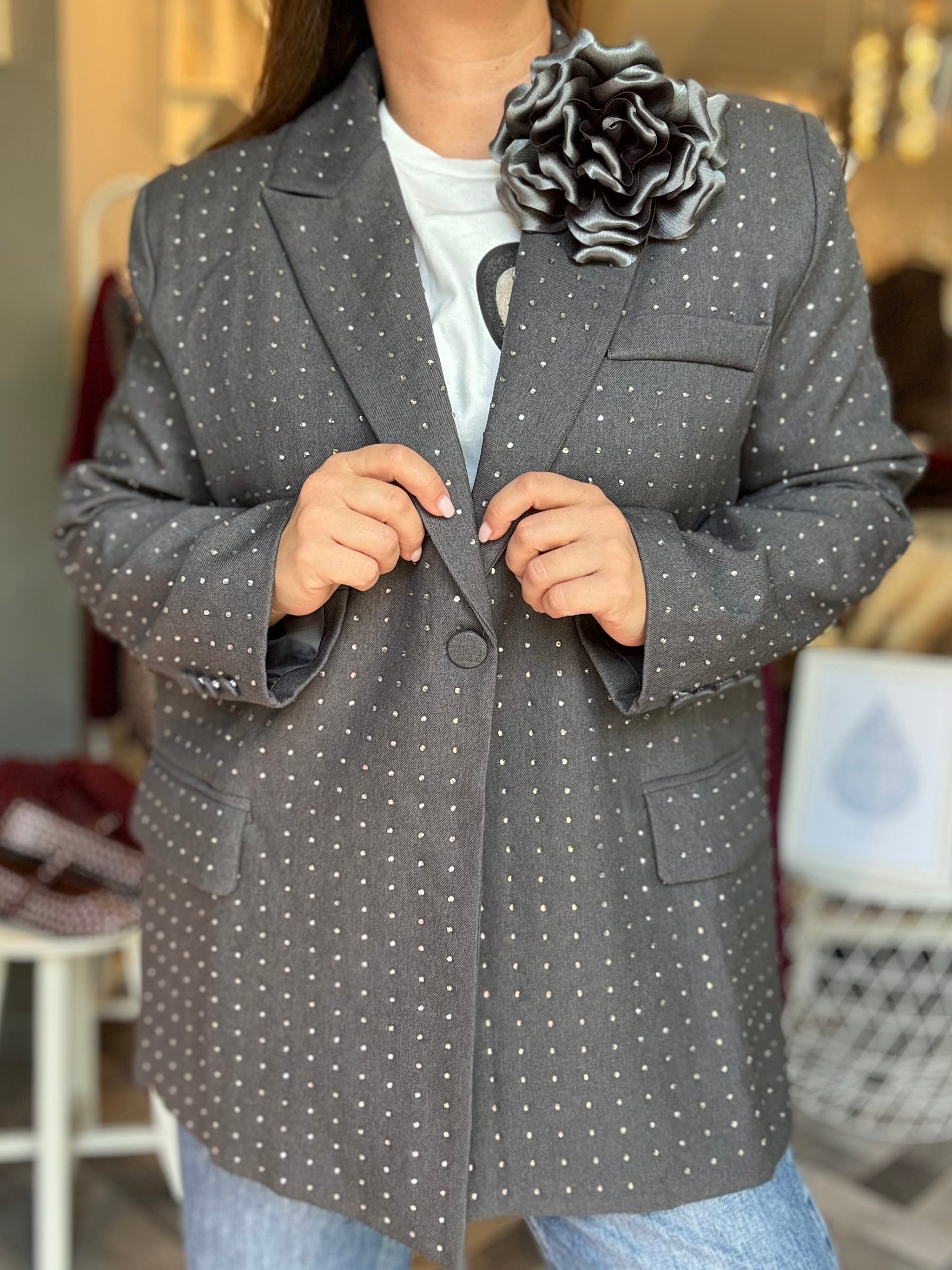 Blazer grey Diamonds