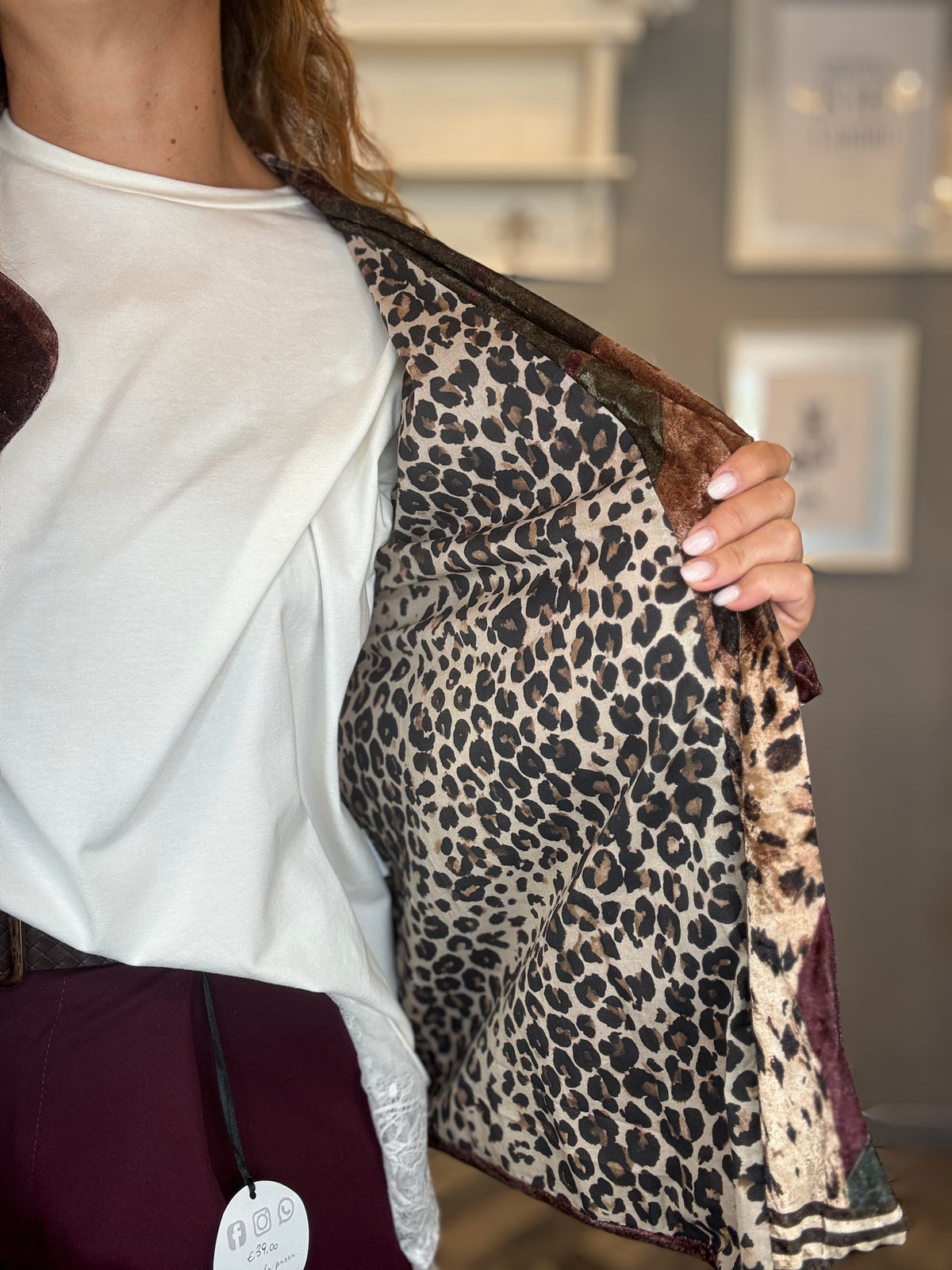 Kimono Leopard velvet
