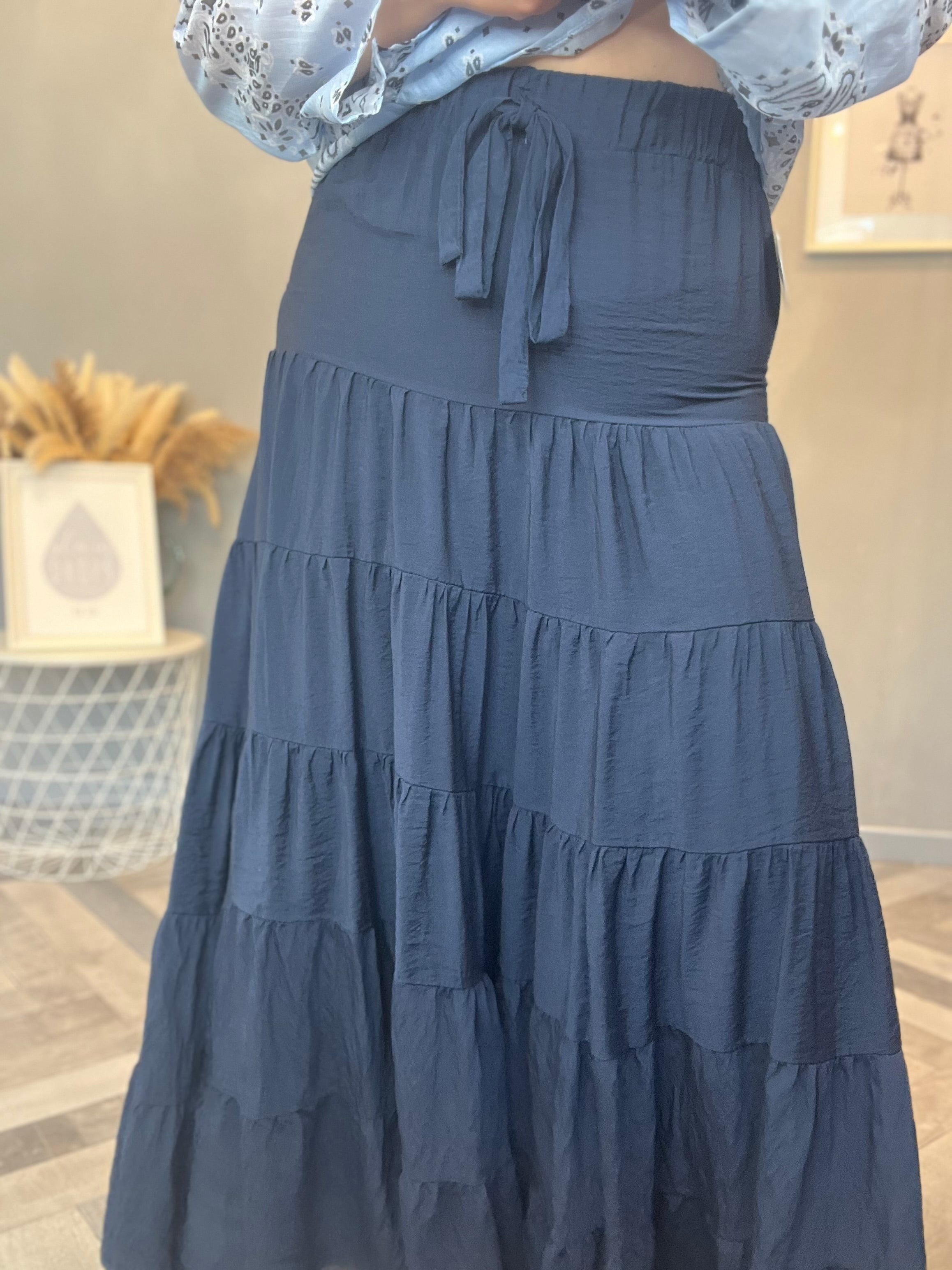 Gonna Dolce Vento blu navy
