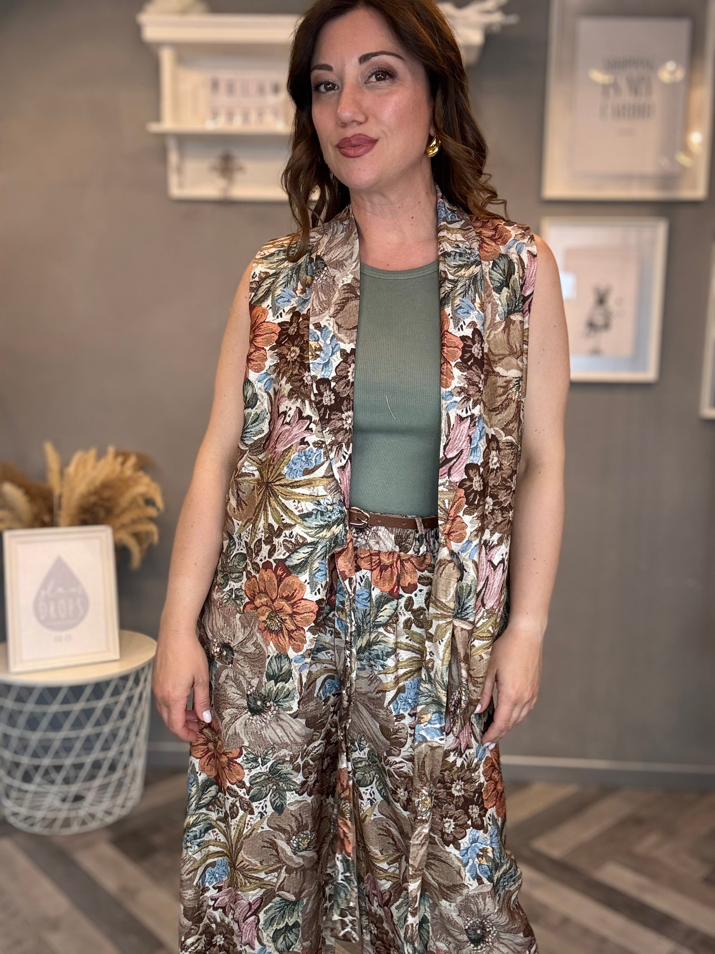 Coordinato Floreale Boho beige