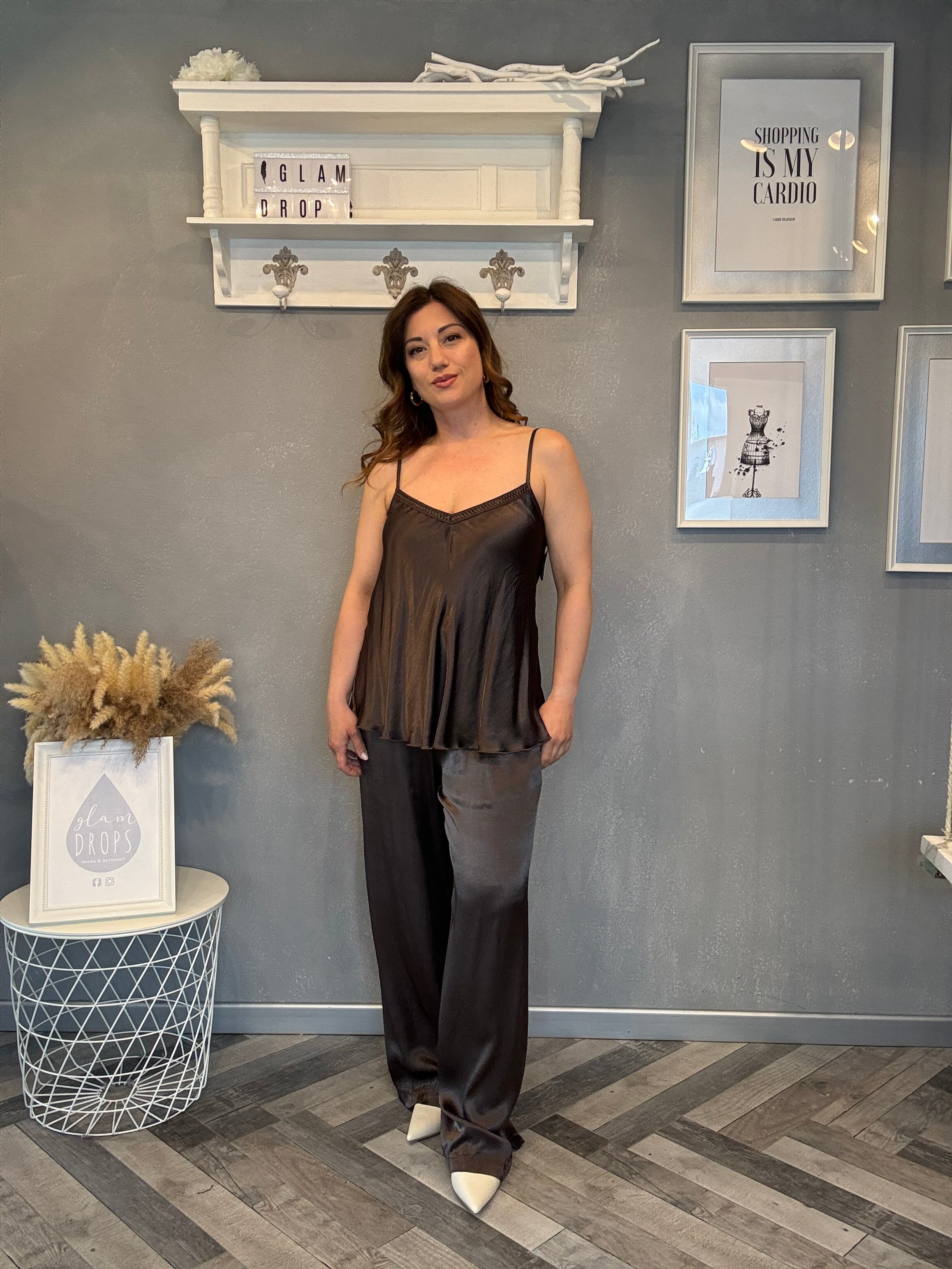 Coordinato Chic in viscosa moro